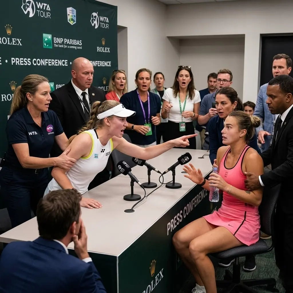 Cover Image for 🚨 “CHEATER!” – Elena Rybakina angrily confronts Aryna Sabalenka after the match, accusing her of using illegal technology — officials rush to inspect equipment as shocking results send shockwaves through the tennis world 🔥