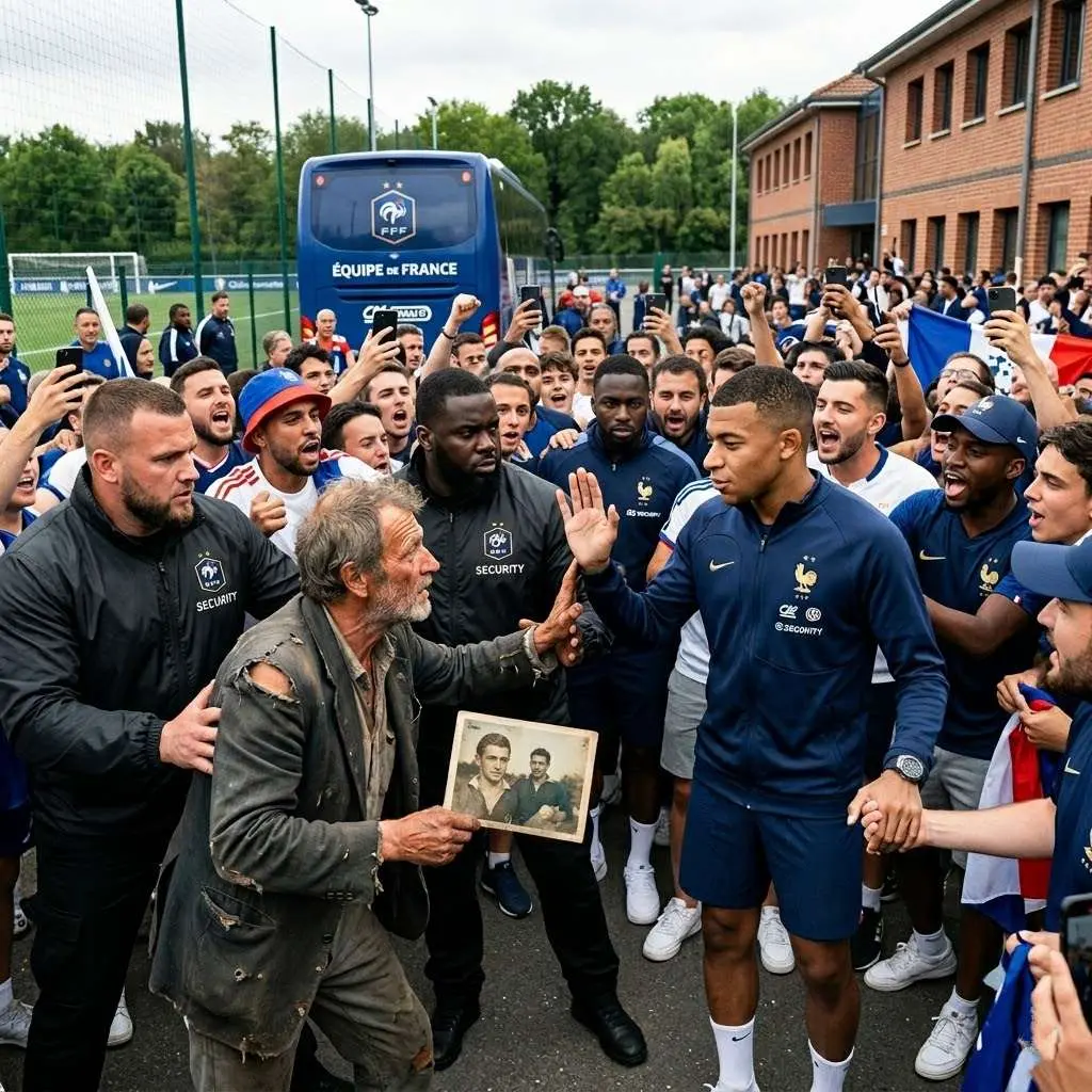 Cover Image for Les agents de sécurité s’apprêtaient à l’intercepter, mais Kylian Mbappé leva calmement la main et dit : « Laissez-le approcher. »
