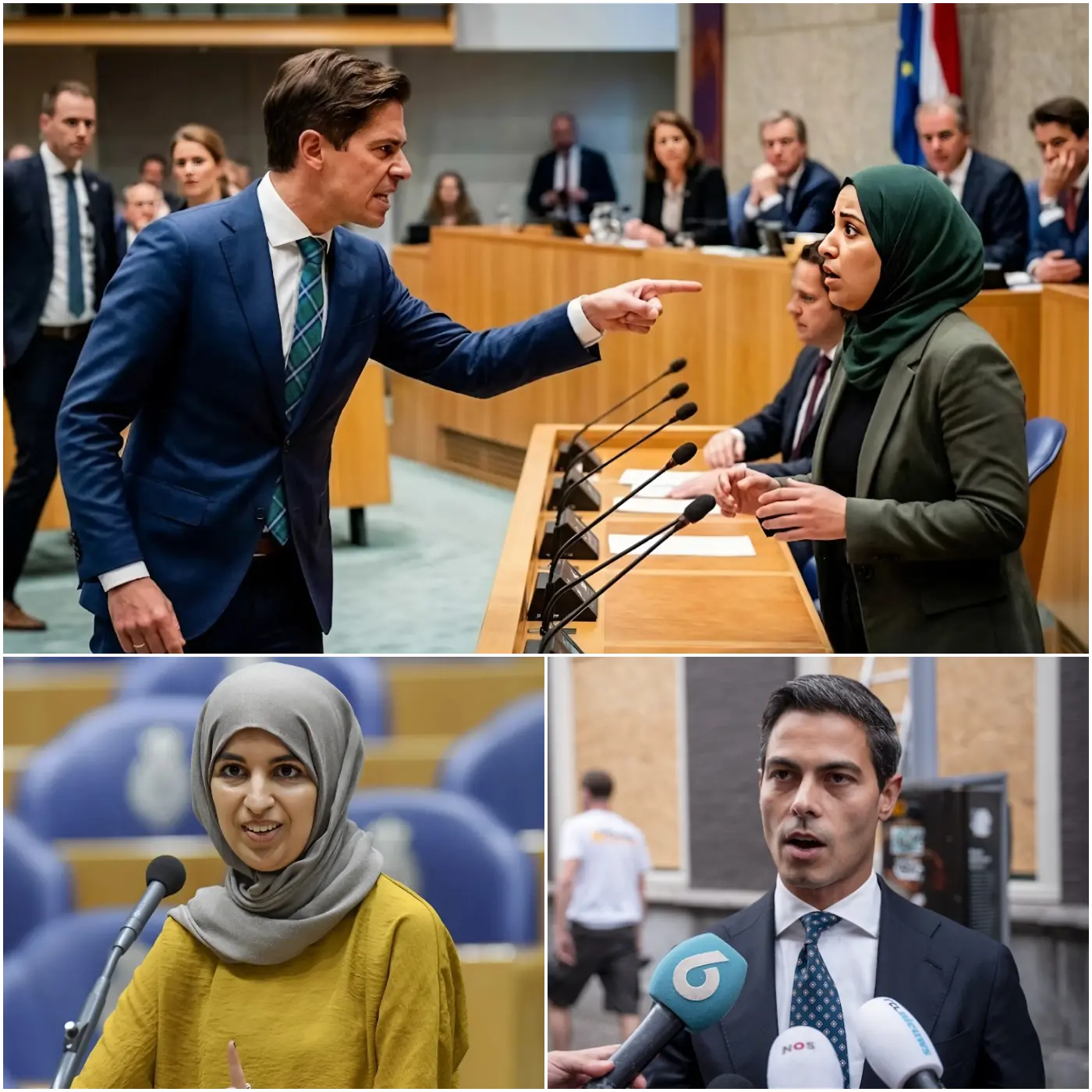 Cover Image for “Blijf maar in de microfoon praten en dingen verzinnen. Maar de volgende keer dat je je mond opent, klaag ik je keihard aan.” Rob Jetten schokte iedereen door aan te kondigen dat hij Kauthar Bouchallikht wil aanklagen