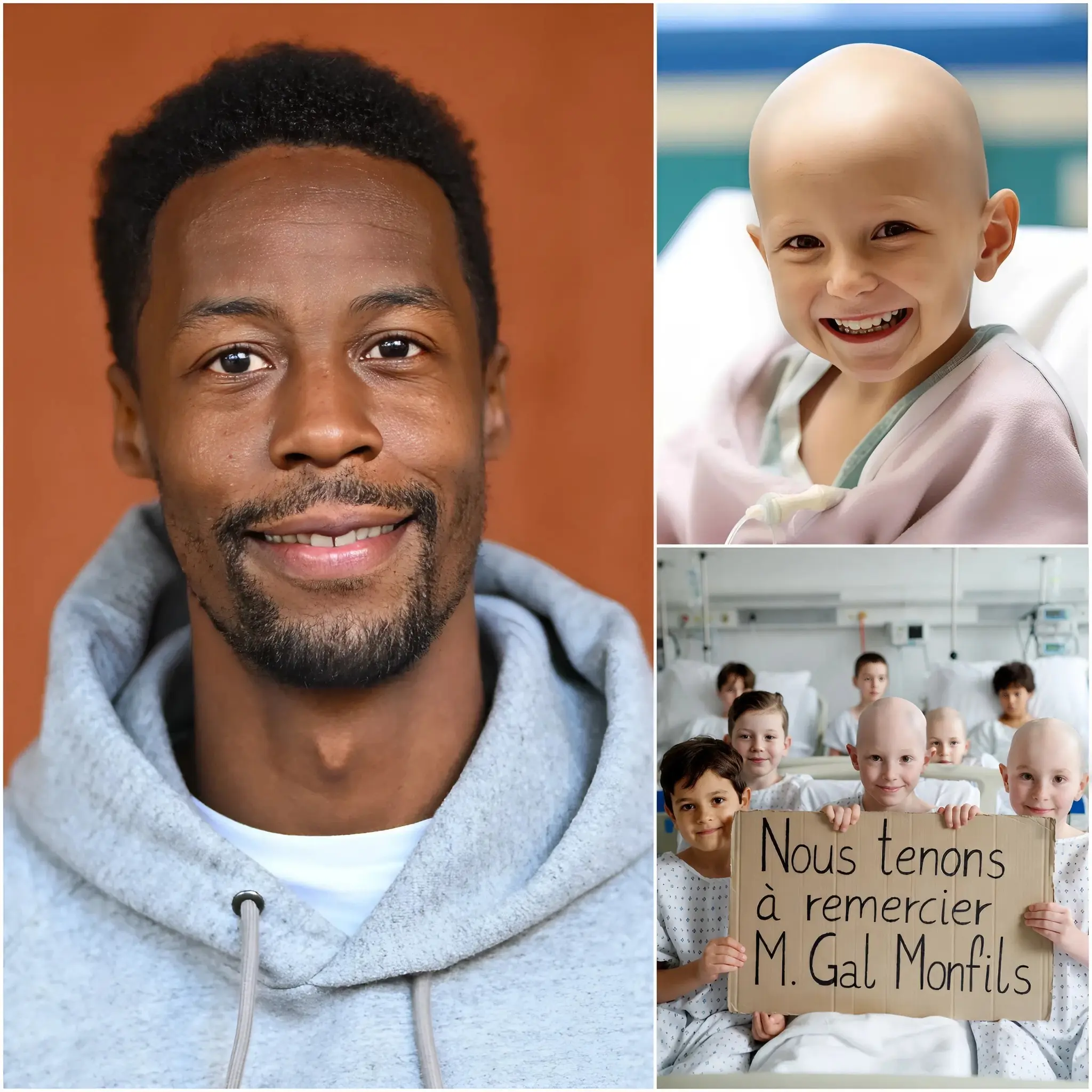 Cover Image for 💖 HOMMAGE DEPUIS L’HÔPITAL ❤️ : Un hôpital pédiatrique en France a rendu hommage au joueur de tennis Gaël Monfils après son don extraordinaire de 200 millions d’euros, destiné à construire une nouvelle salle d’urgence et à soutenir la recherche contre le cancer chez les enfants.