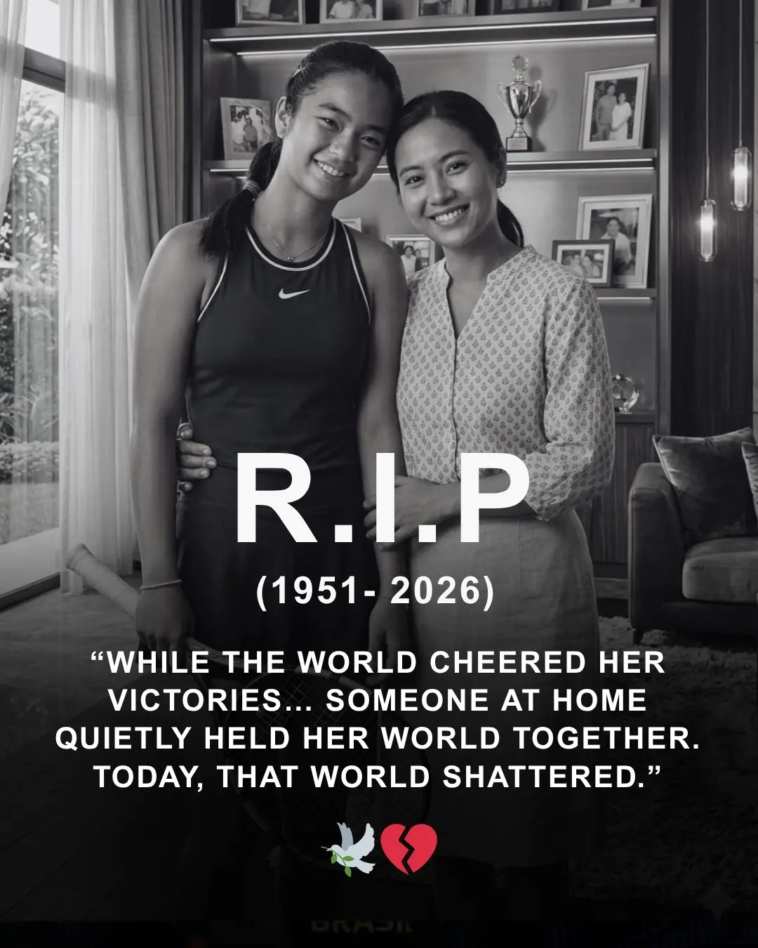 Cover Image for Heartbreaking news from Alexandra Eala: she has shared the passing of her longtime family helper—someone like a second mother in her life and career. Amid the glory on court, Alex now faces a quiet loss at home. Deepest condolences, stay strong Alex. 🕊️💔