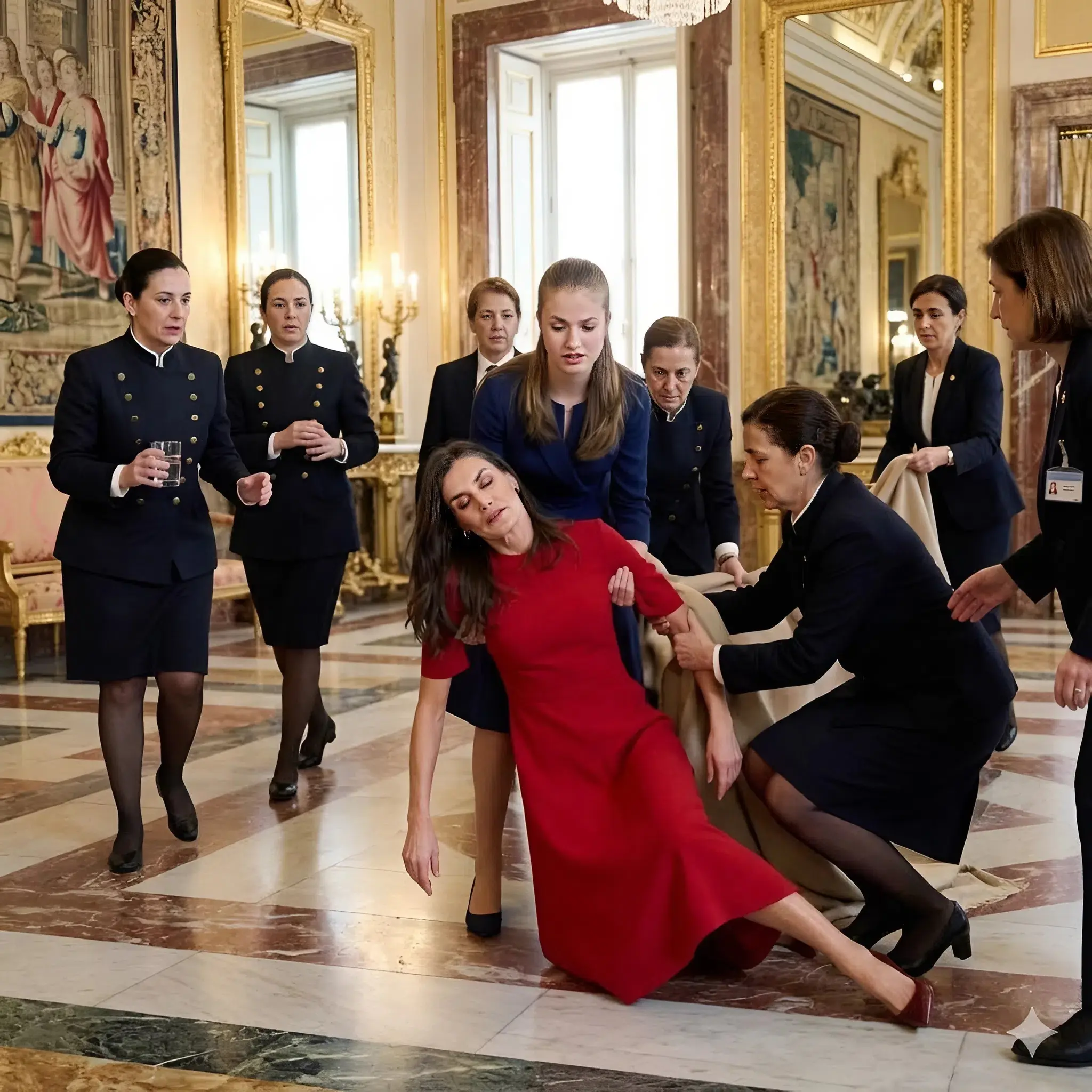 Cover Image for ¡ESCÁNDALO EN LA CASA REAL! Leonor estalla contra Letizia con una frase devastadora, la reina se desploma y Felipe entra en pánico absoluto. Caos total en palacio, móviles confiscados y un inquietante vídeo desata teorías de envenenamiento que sacuden al mundo entero