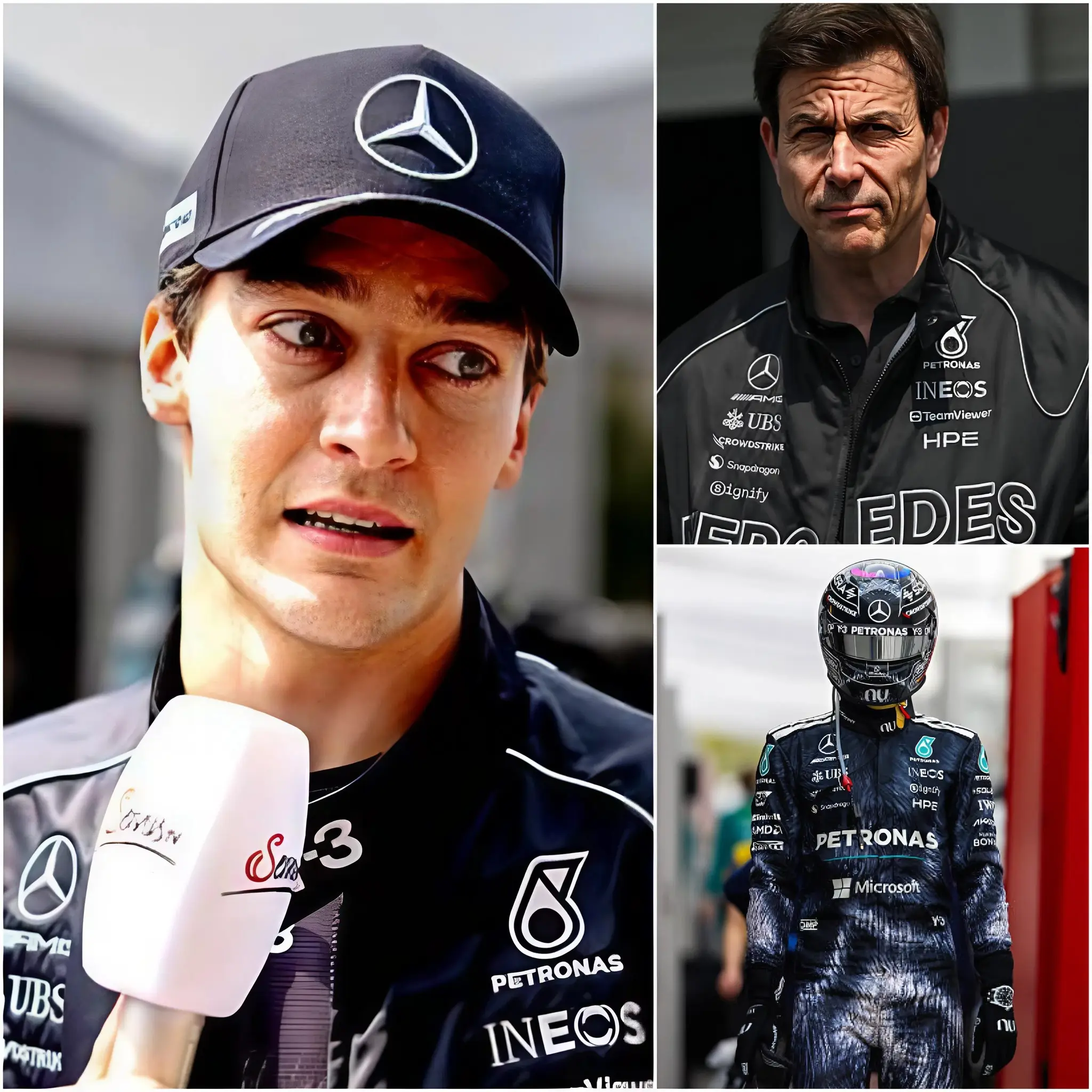 Cover Image for “Shut up, Barbie.” 🚨 George Russell ignited a firestorm across the F1 paddock when he called Toto Wolff “his own puppet” in a live post-race interview, blasting him for his obsession with power and his disastrous failures at Mercedes,