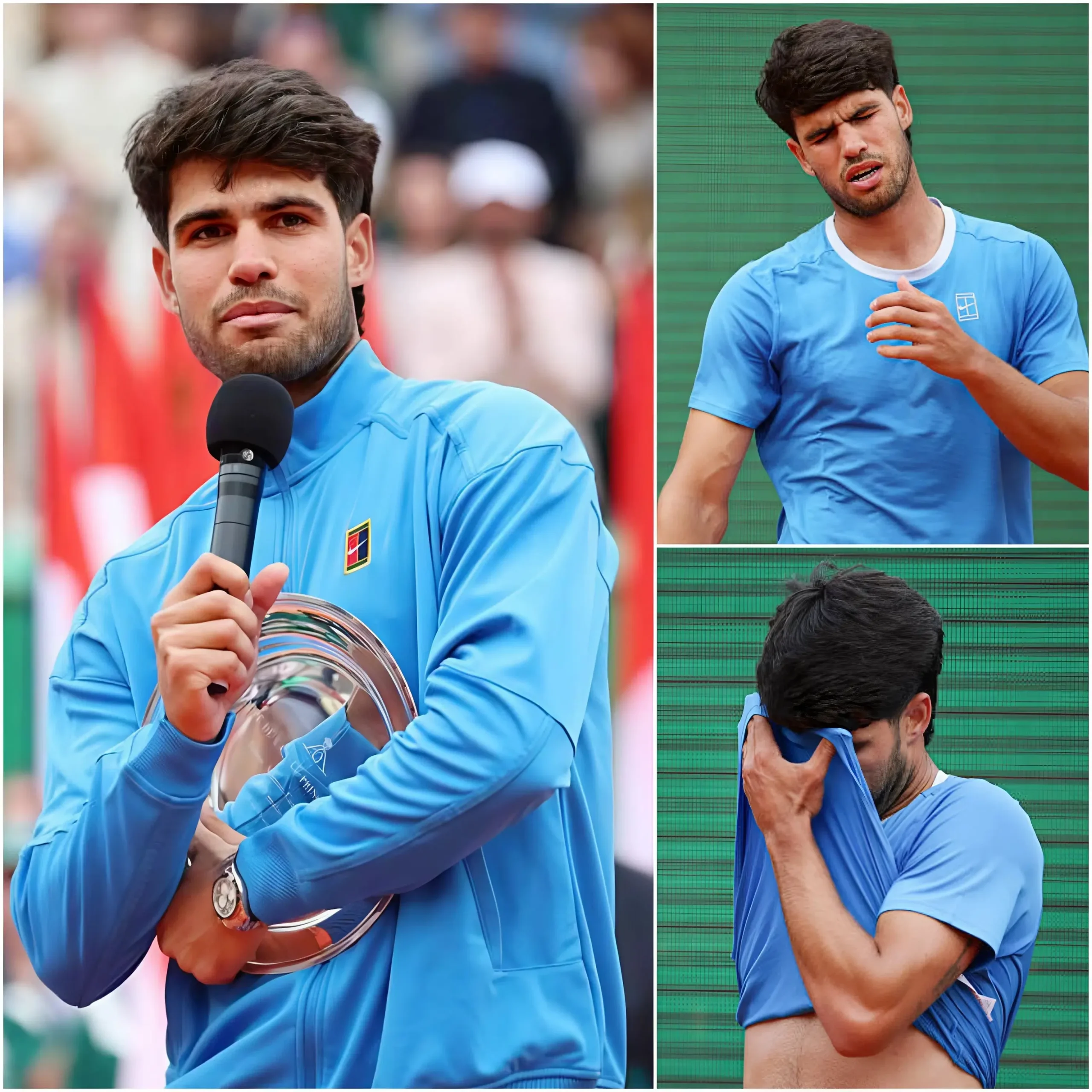 Cover Image for 🔥😭 HACE 30 MINUTOS: “Lo siento por decepcionar a todos, lo intenté con todo lo que tenía” — Carlos Alcaraz rompió en llanto al explicar su derrota ante Jannik Sinner en la final del Rolex Monte-Carlo Masters, generando preocupación entre los aficionados.