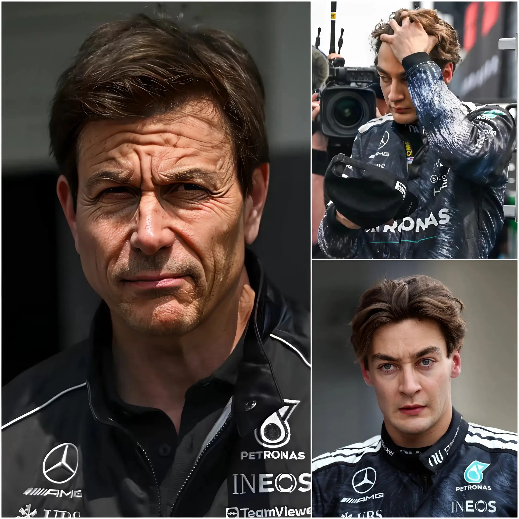 Cover Image for DERNIÈRES NOUVELLES 🔴 : “Hé, arrête de pleurer…” Toto Wolff a soudainement pris la parole après que George Russell l’ait publiquement accusé de donner la priorité à Kimi Antonelli même si Russell suit toujours de près la course au championnat.