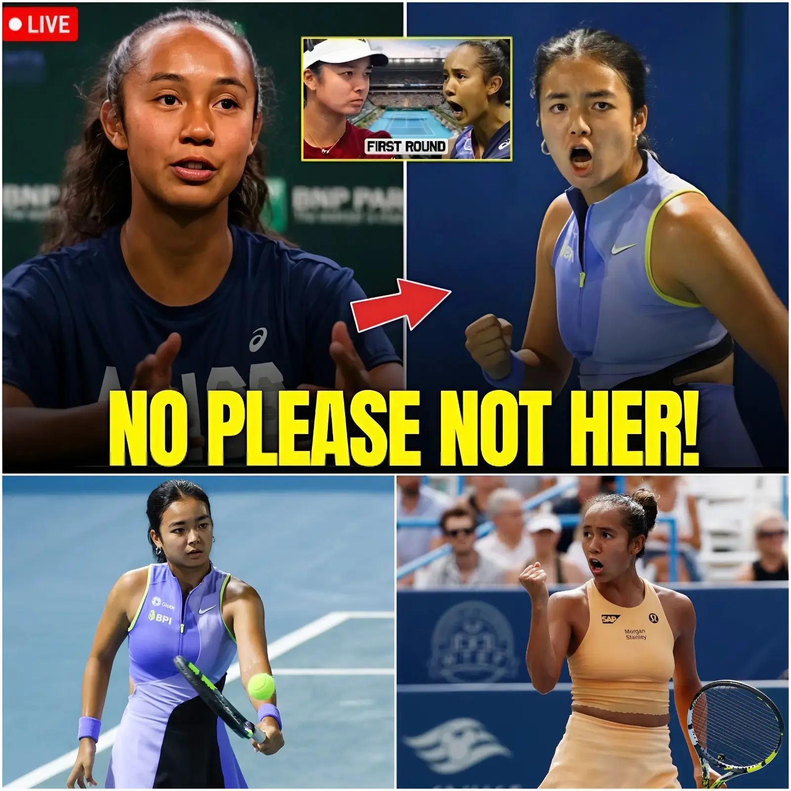 Cover Image for LEYLAH FERNANDEZ PANICKING AS SHE FACES ALEX EALA IN FIRST ROUND OF STUTTGART OPEN 2026 — CANADIAN STAR CALLS IT HER ‘ABSOLUTE NIGHTMARE’