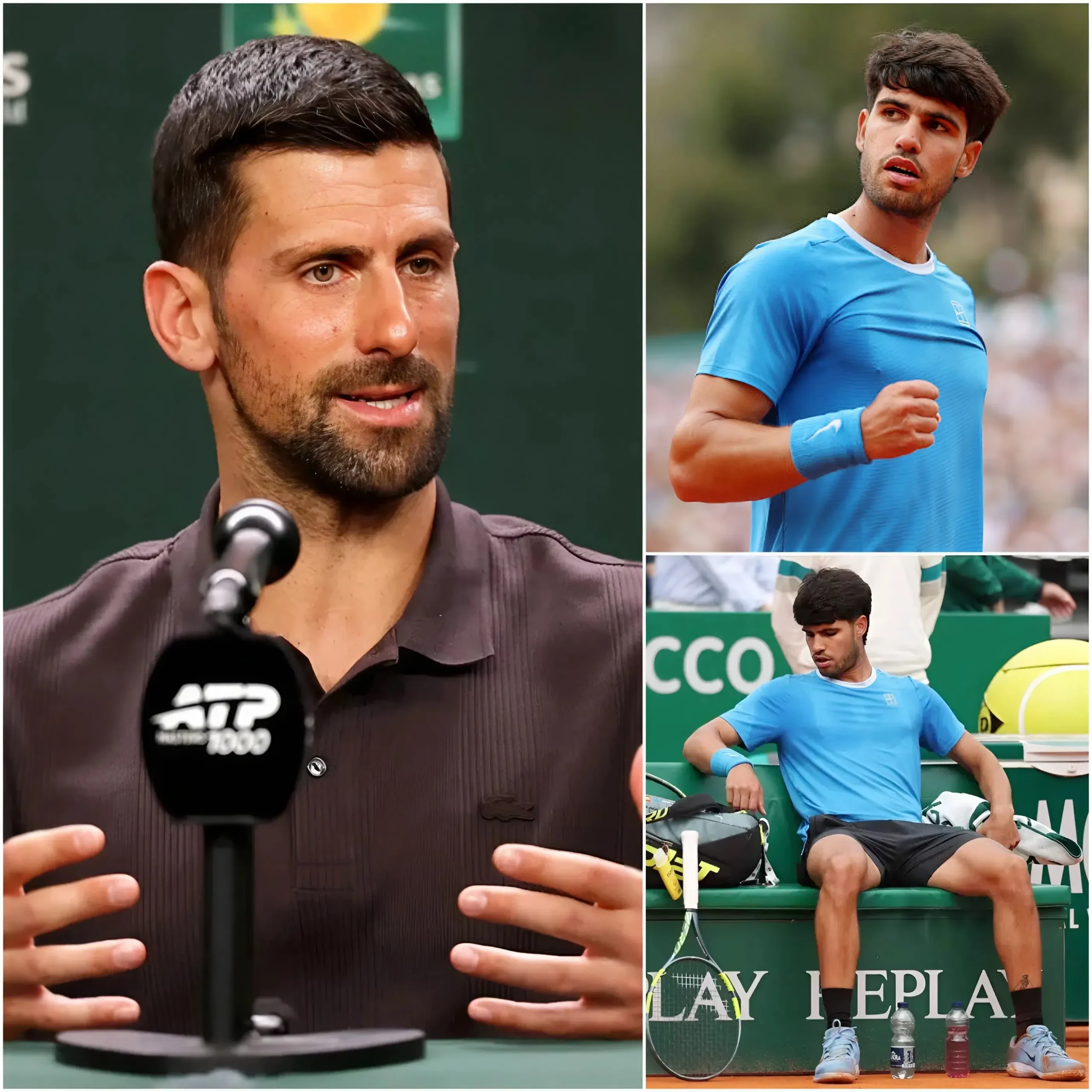 Cover Image for 🔥 DERNIÈRE MINUTE : « S’il vous plaît, laissez-le briller ! Vous êtes en train de détruire de vos propres mains les talents du tennis… » — l’ancien numéro un mondial Novak Djokovic s’exprime pour la première fois avec une colère assumée afin de défendre Carlos Alcaraz, après sa récente défaite au Monte-Carlo Masters.