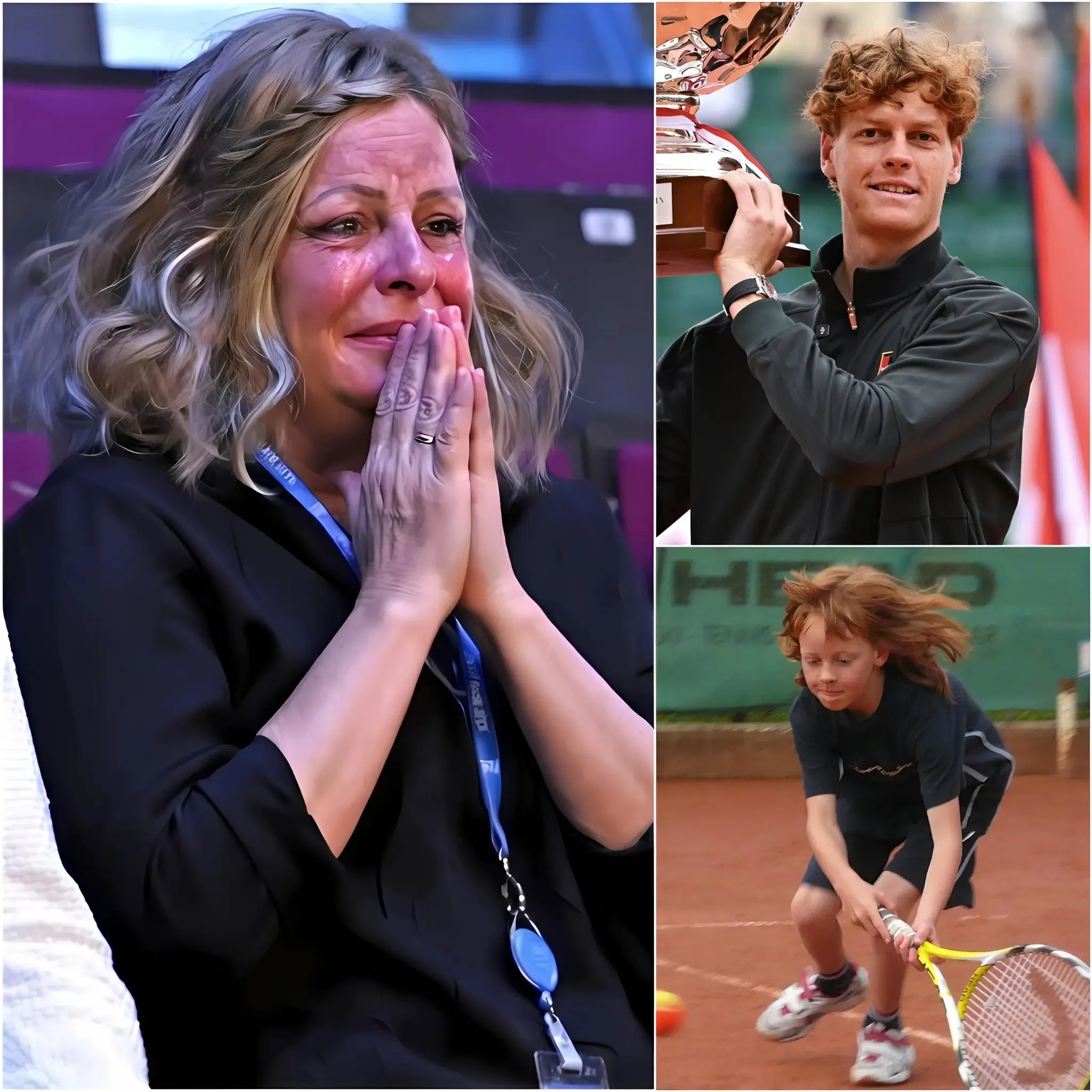 Cover Image for “The moment I saw how tightly he held that racket, I knew—no possession I had could ever be more valuable than the dream he was chasing.” When Jannik Sinner raises a trophy, the world celebrates a prodigy.
