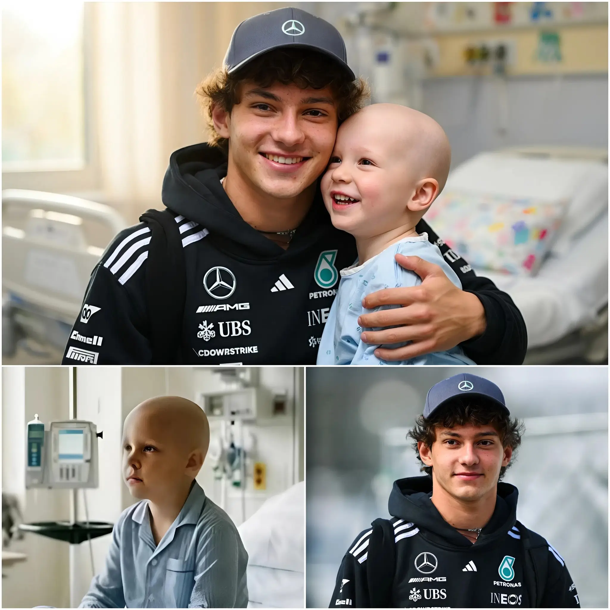 Cover Image for BREAKING NEWS: A 7-year-old boy battling a malignant brain tumor expressed his last wish: to call his hero, Kimi Antonelli. But what Kimi Antonelli did for the boy went far beyond a simple phone call — it was something far greater, something that completely astonished the entire hospital and the boy’s family.