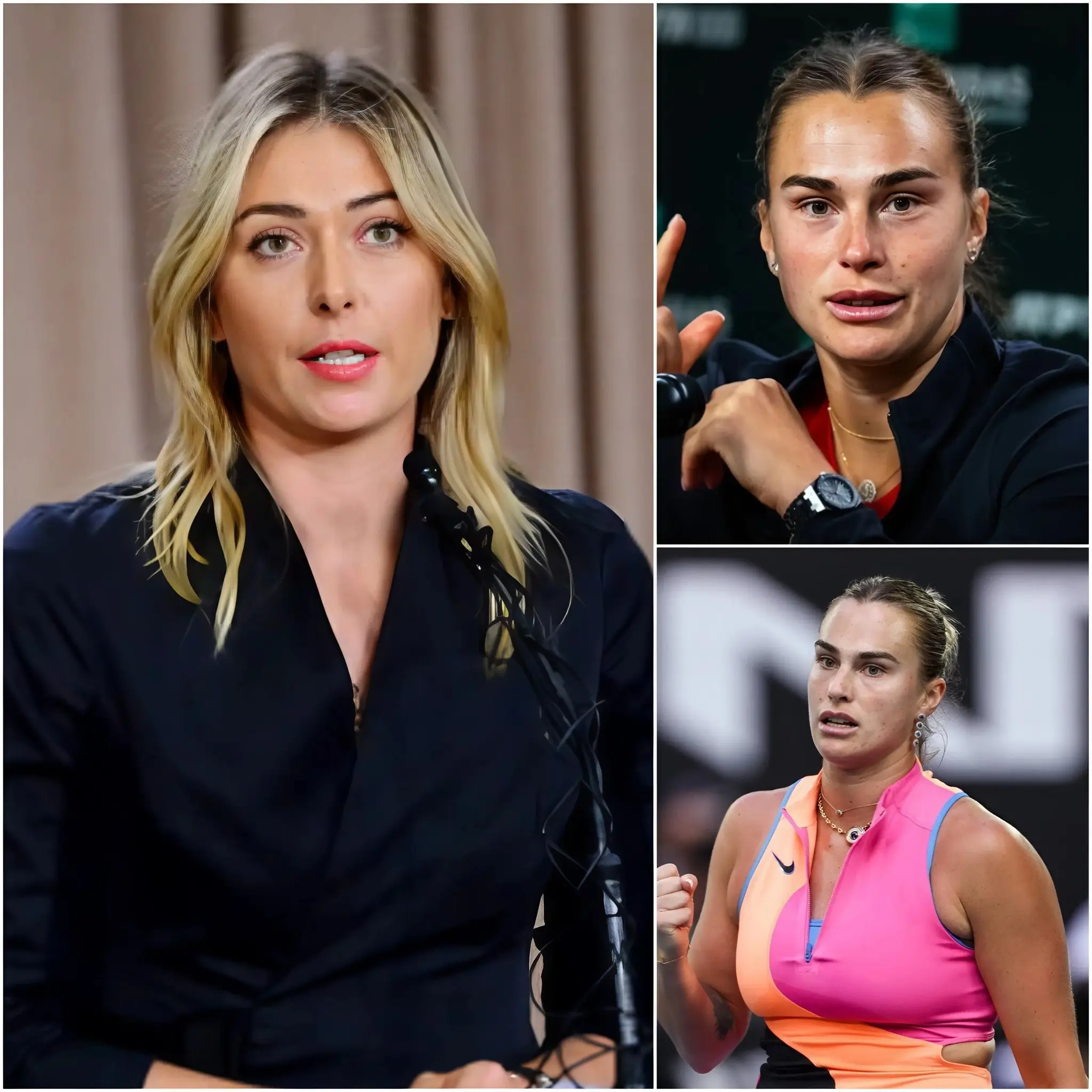 Cover Image for “SHE’S JUST A TENNIS PLAYER” — Maria Sharapova, representing seven of the WTA’s top players, has filed an emergency lawsuit seeking to permanently ban Aryna Sabalenka from professional tennis