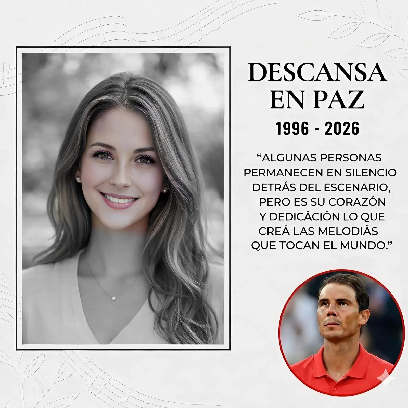 Cover Image for PÉRDIDA DEVASTADORA: Una asistente de larga trayectoria del legendario tenista Rafael Nadal —una persona que dedicó años de servicio a su equipo de apoyo y a sus compañeros— ha fallecido trágicamente a los 30 años tras un devastador incidente familiar, dejando atrás a un niño de 3 años.