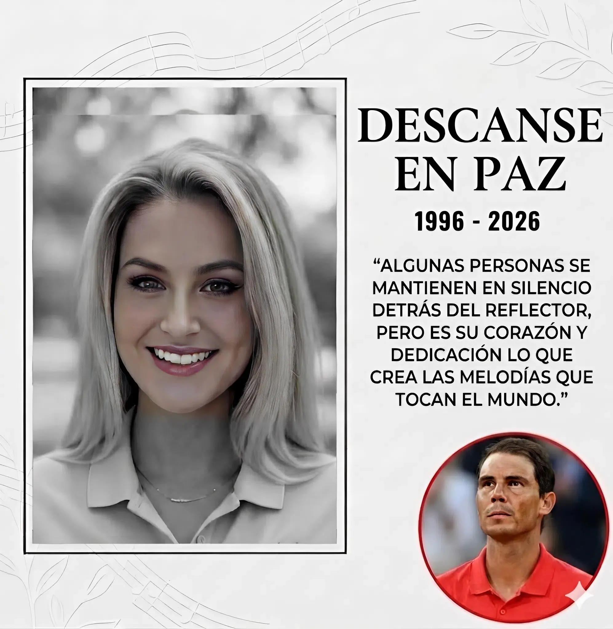 Cover Image for 😭NOTICIA TRISTE: Una asistente de larga data de Rafael Nadal, quien dedicó muchos años a su equipo, falleció a los 30 años tras un trágico incidente familiar, dejando atrás a un hijo de 3 años.