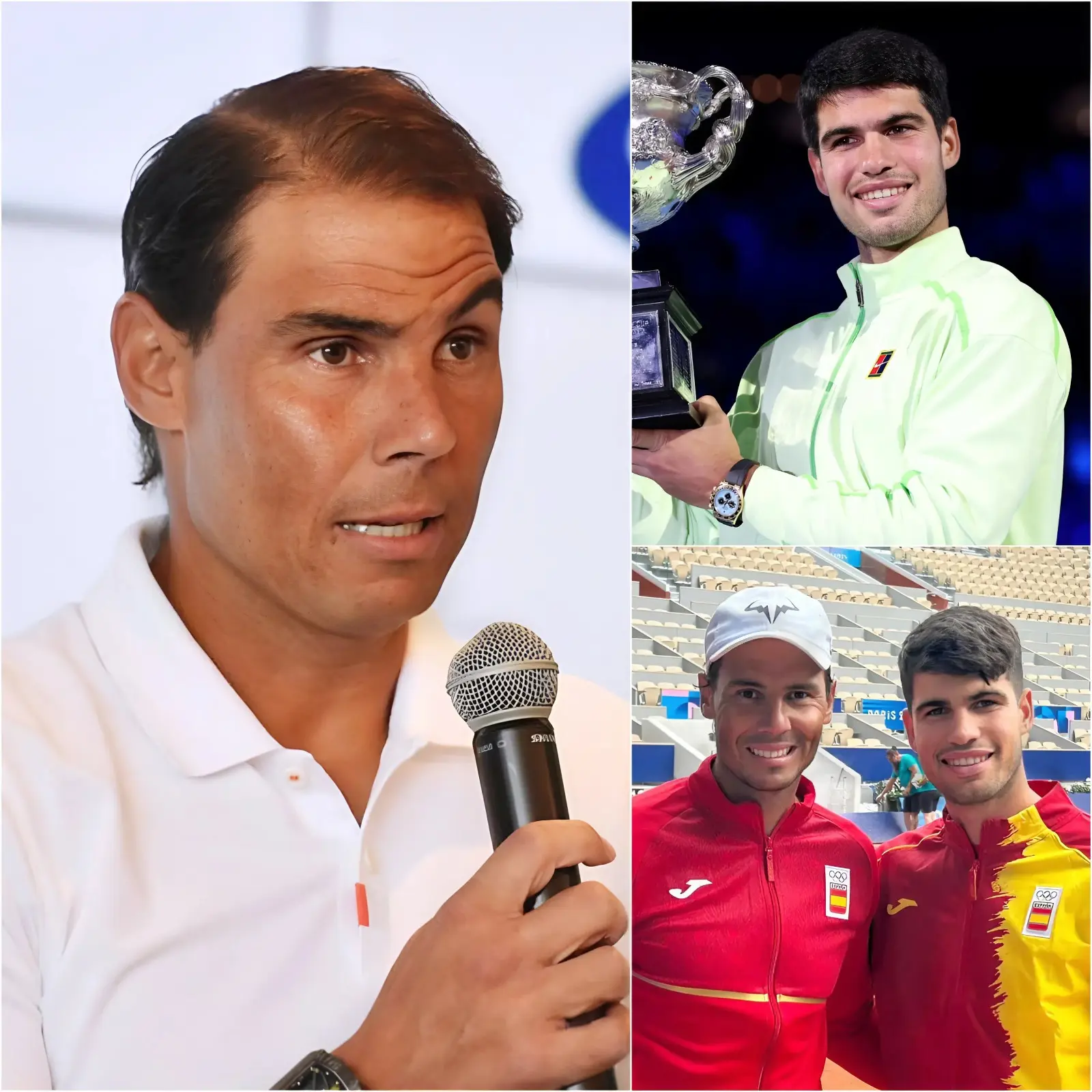 Cover Image for HACE SOLO 5 MINUTOS: La leyenda del tenis español Rafael Nadal rompió el silencio con una declaración contundente, compartiendo sus pensamientos más sinceros sobre Carlos Alcaraz y lo que él aporta al tenis. “Lo que está ocurriendo con él es un crimen contra el tenis
