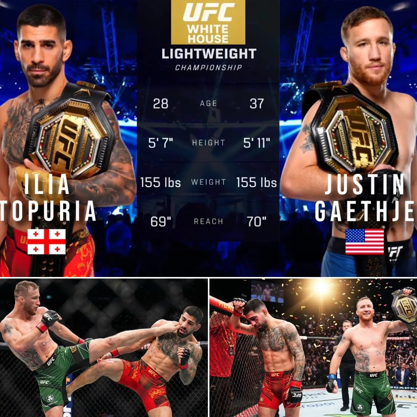 Cover Image for “The Kingdom Was Never His to Take!” — Justin Gaethje Crushes Ilia Topuria’s Title Dream and Reclaims the Crown in Brutal Fashion