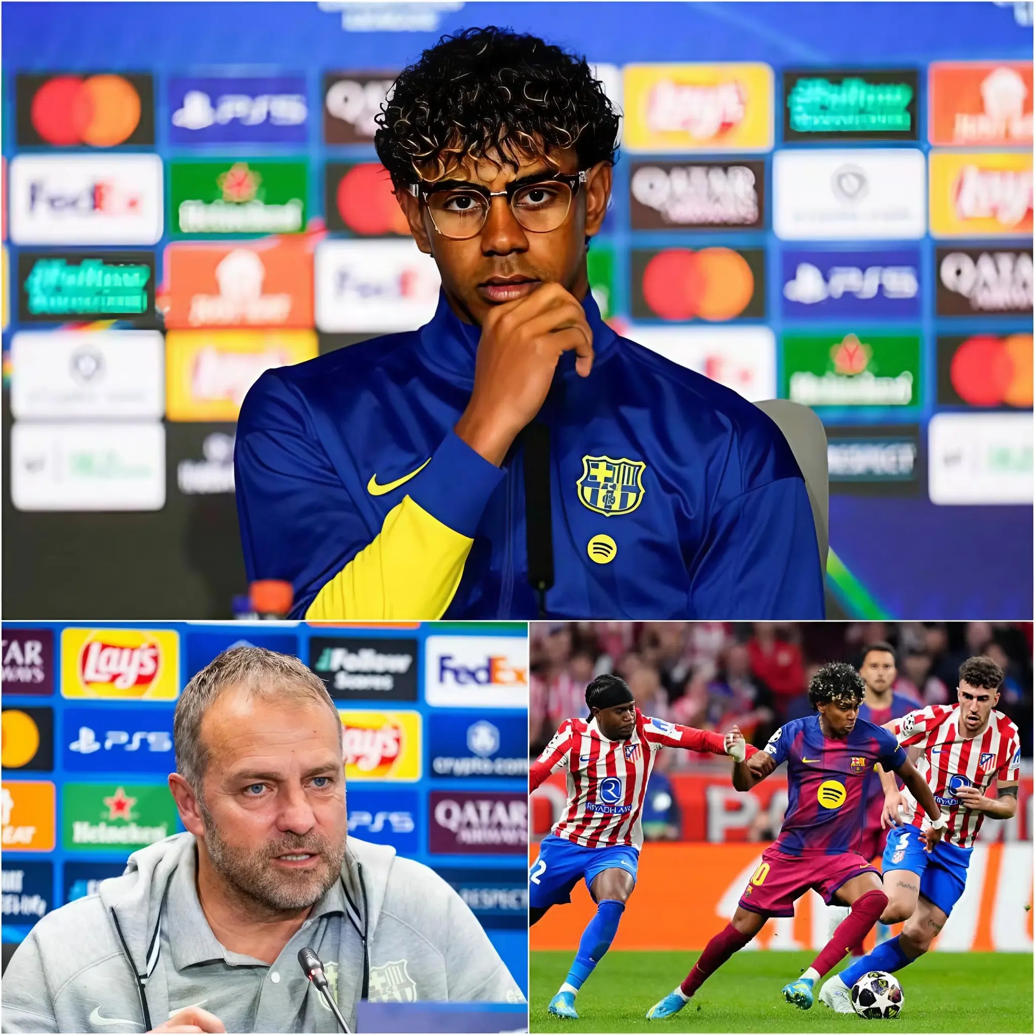 Cover Image for “¡ESTA SERÁ LA ÚLTIMA VEZ QUE REPRESENTE A CATALUÑA!” – La joven estrella Lamine Yamal no pudo contener su frustración y lanzó una fuerte declaración ante los medios después de que el Barcelona fuera eliminado de la Champions League por el Atlético de Madrid.