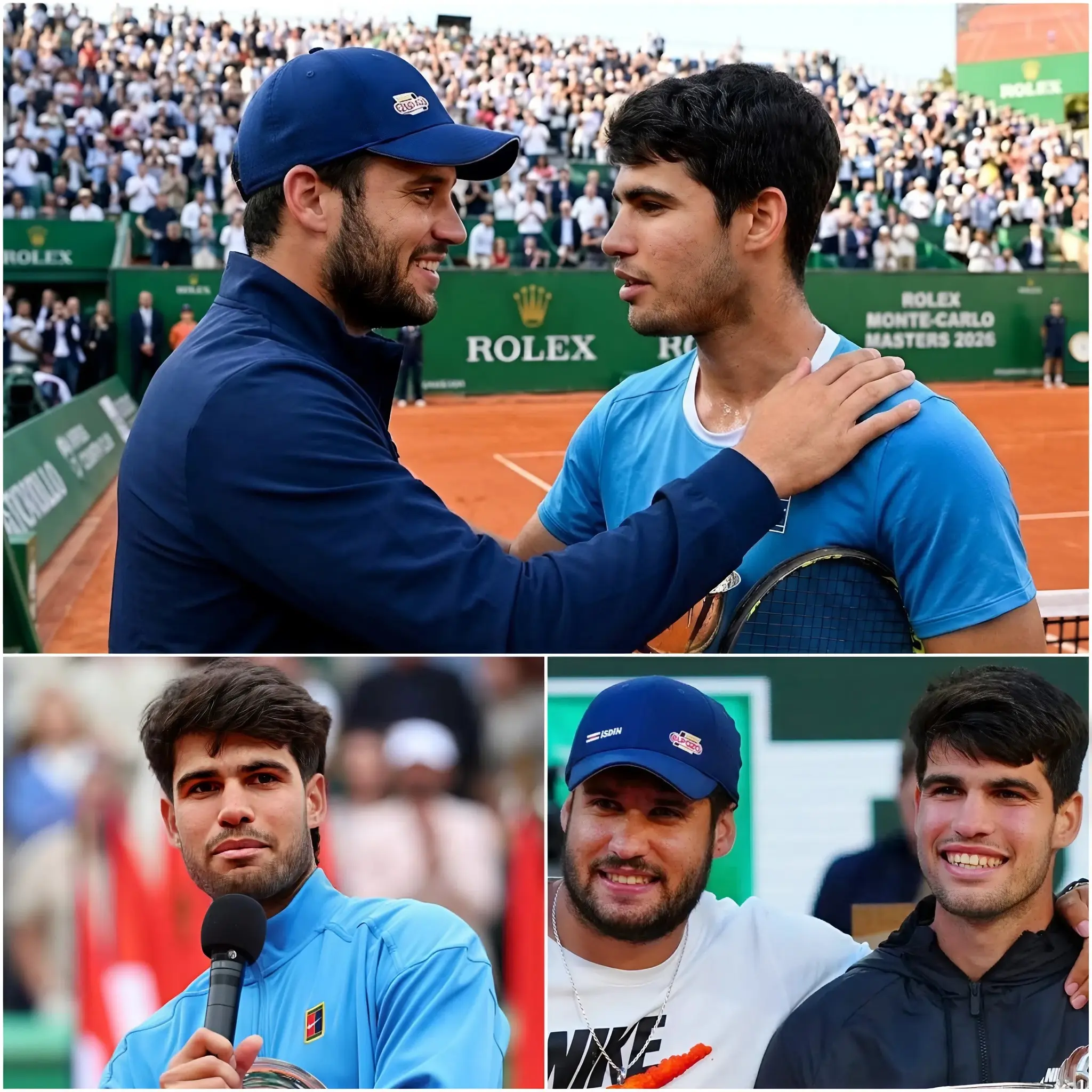 Cover Image for “¿Realmente merezco todo este apoyo?”* Carlos Alcaraz rompió en lágrimas, incapaz de contener más sus emociones mientras miraba a la multitud que lo aclamaba en el Monte-Carlo Masters. Había estado luchando con una profunda decepción después de no poder traer la gloria a España.