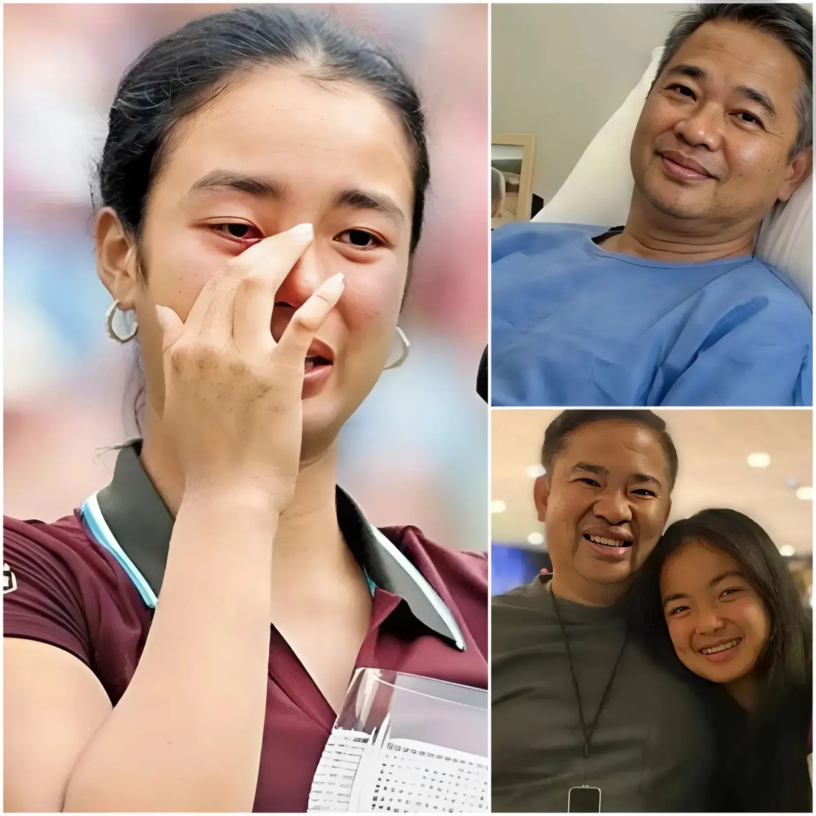 Cover Image for 💔😭 HEARTBREAKING NEWS IN TENNIS: Alexandra Eala, visibly emotional, couldn’t hold back her tears as she shared that her father, Mike Eala, is facing a difficult battle with cancer. In a moment that has shaken the sports world, her father revealed in a trembling voice: “My greatest wish is to live long enough to see you fulfill your dreams and reach the very top.”