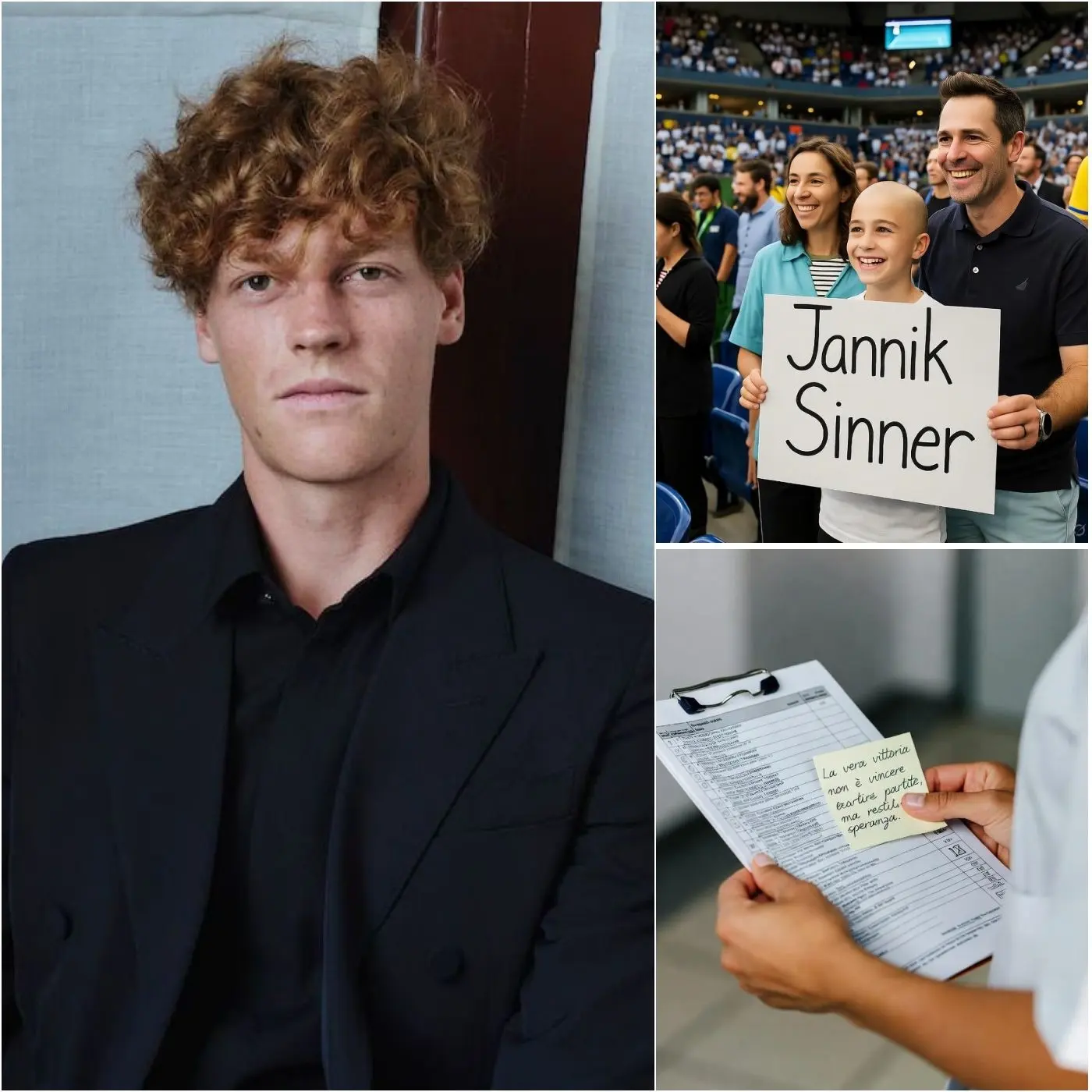 Cover Image for 💖 THE SECRET GIFT OF JANNIK SINNER: A family from San Candido revealed that the mysterious benefactor who paid for their sick child’s surgery was… Jannik Sinner. No one knew until a nurse recognized his name on a hospital document.