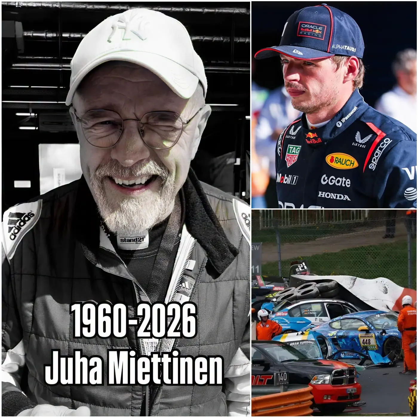 Cover Image for ⚠️🚨 “How could something so terrible happen to him? A man I deeply respect in my career.” Max Verstappen broke down in tears upon hearing the news of Juha Miettinen’s sudden passing.