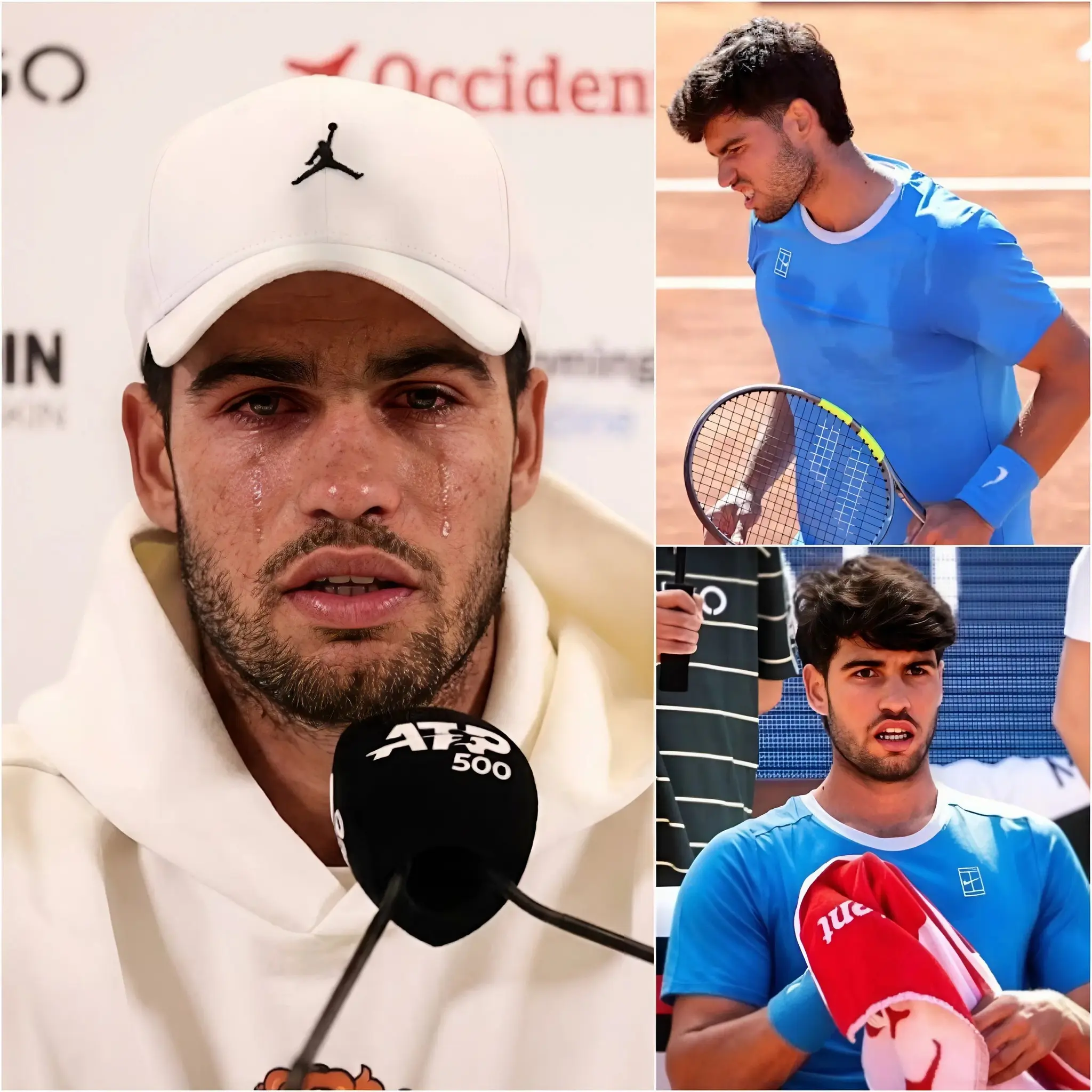 Cover Image for 🤯 «NO PUEDO SEGUIR OCULTÁNDOLO MÁS…» – UN MOMENTO QUE DEJÓ AL MUNDO SIN PALABRAS. Hace 30 minutos, Carlos Alcaraz sorprendió a fans de todo el mundo cuando apareció con los ojos enrojecidos y la voz entrecortada… 💔