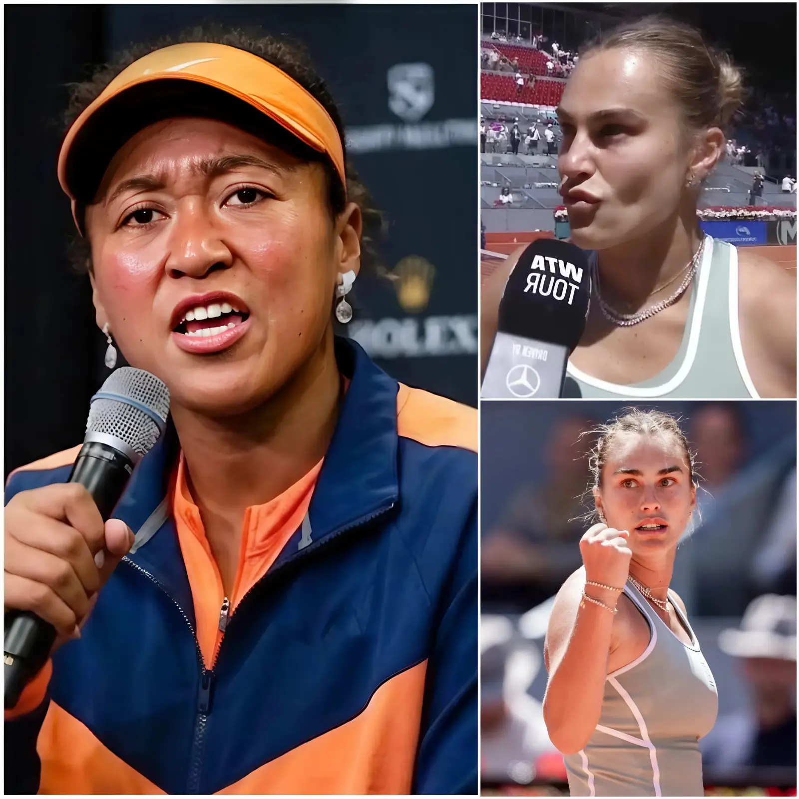 Cover Image for “¡QUÉ MALDITA TRAMPOSA – DESCALIFICADA INMEDIATAMENTE!” Tras su derrota ante Aryna Sabalenka en los octavos de final del Madrid Open, Naomi Osaka rompió el silencio y lanzó una grave acusación directamente contra la ganadora, Aryna Sabalenka.