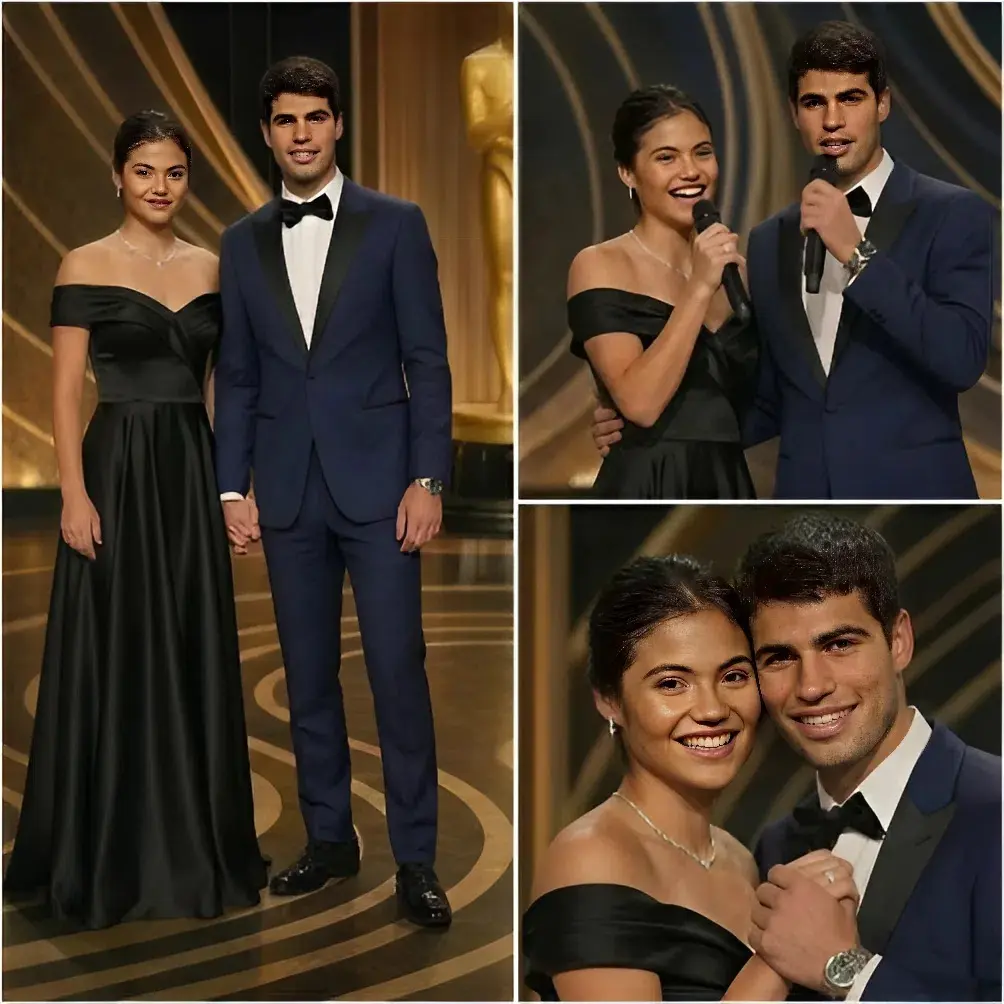 Cover Image for 🎉 “Has tocado mi corazón… y te atesoraré para siempre…” — Emma Raducanu transformó un momento sencillo en algo totalmente inesperado. Justo cuando el ambiente parecía alcanzar su clímax emocional… dio un paso sorprendente: caminó junto a Carlos Alcaraz bajo los deslumbrantes reflectores.