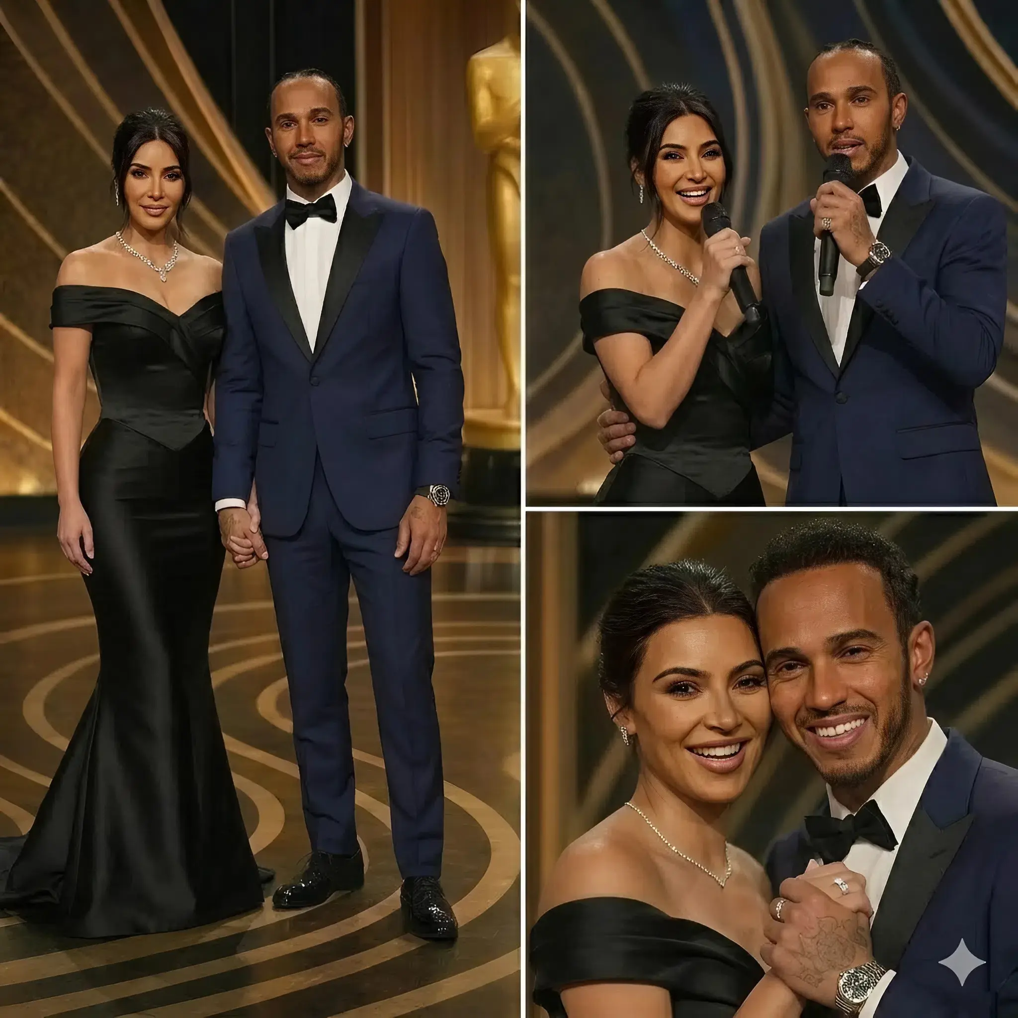 Cover Image for 🎉 “You touched my heart… and I will always cherish that…” — Lewis Hamilton turned what seemed like an ordinary moment into something completely unexpected. Just as the atmosphere was reaching an emotional peak… he suddenly walked alongside Kim Kardashian under the dazzling lights, leaving the entire room in silence.