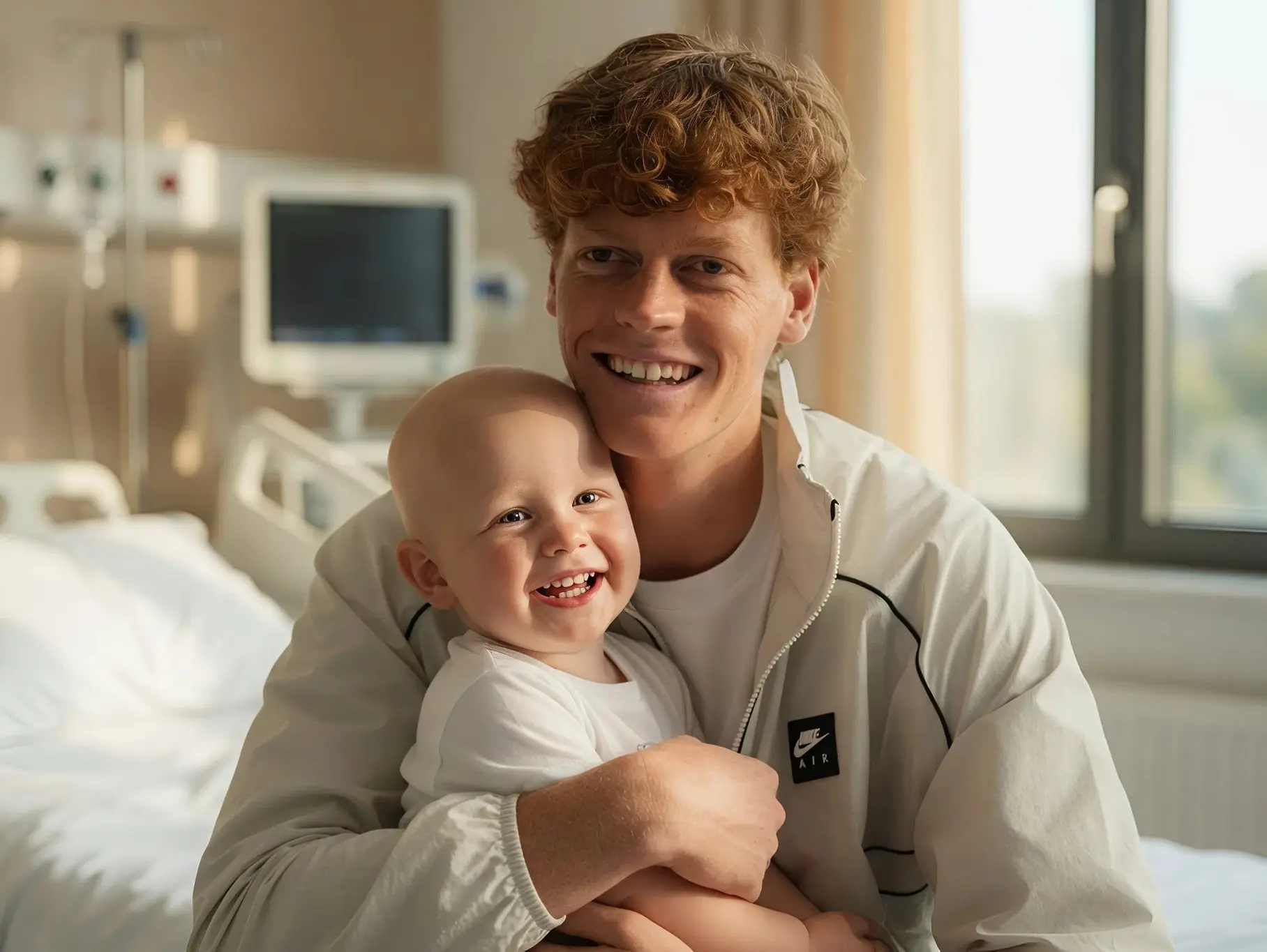 Cover Image for 💖 “BASTARÀ SENTIRLO PARLARE…” Un bambino di 8 anni, alle prese con un tumore cerebrale aggressivo, aveva espresso un desiderio semplice ma profondamente commovente: parlare anche solo per pochi minuti con il suo idolo, Jannik Sinner.