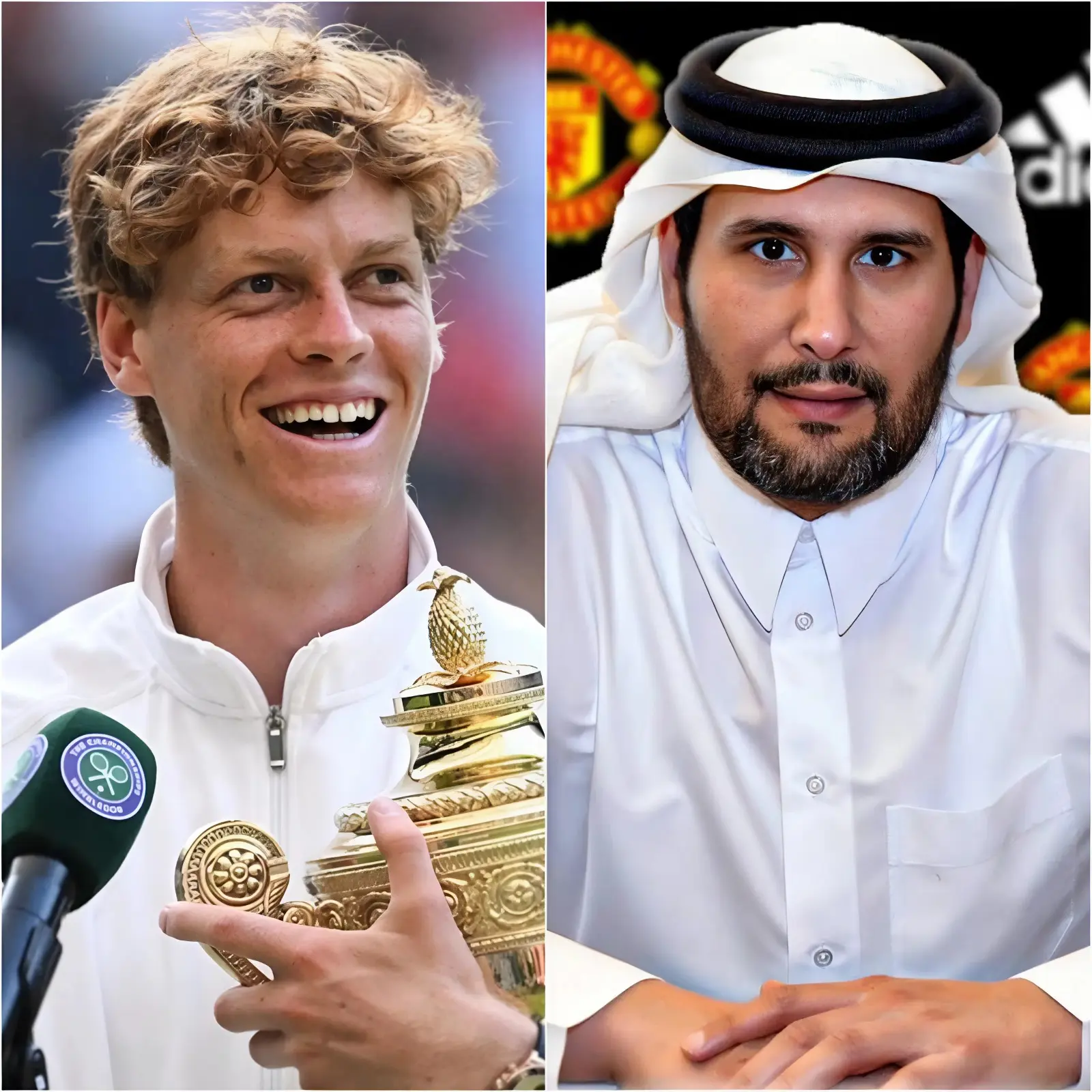 Cover Image for “FARÒ DI Jannik Sinner IL PIÙ GRANDE TENNISTA DELLA STORIA”. Il principe Jassim, il potente miliardario qatariota, ha lanciato un ambizioso progetto da miliardi per costruire attorno a Jannik Sinner una dinastia nel tennis mondiale.
