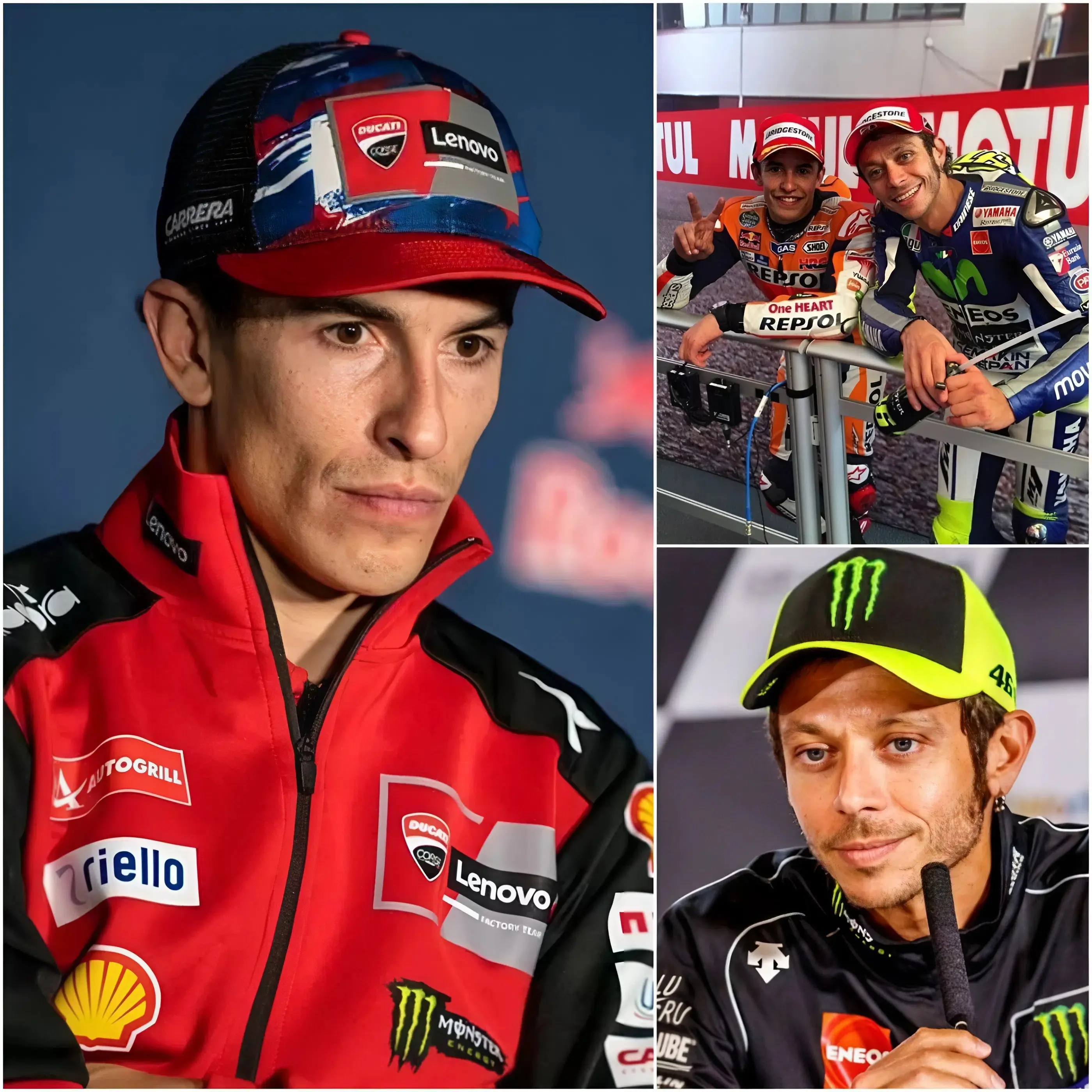 Cover Image for 🔥“¡No comparto esa idea!” — Marc Márquez replicó directamente a Valentino Rossi tras sus críticas.