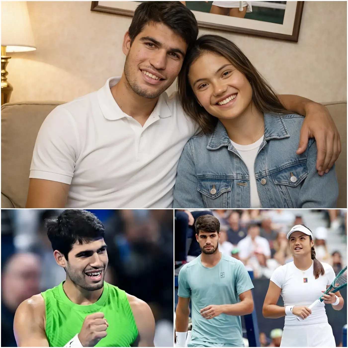 Cover Image for 😱🔥 Carlos Alcaraz y Emma Raducanu han hecho estallar las redes sociales con un anuncio inesperado que dejó a los fans completamente en shock. Durante el livestream, Emma tomó la mano de Carlos y dijo: “Hemos esperado el momento adecuado… y ahora es el momento.”