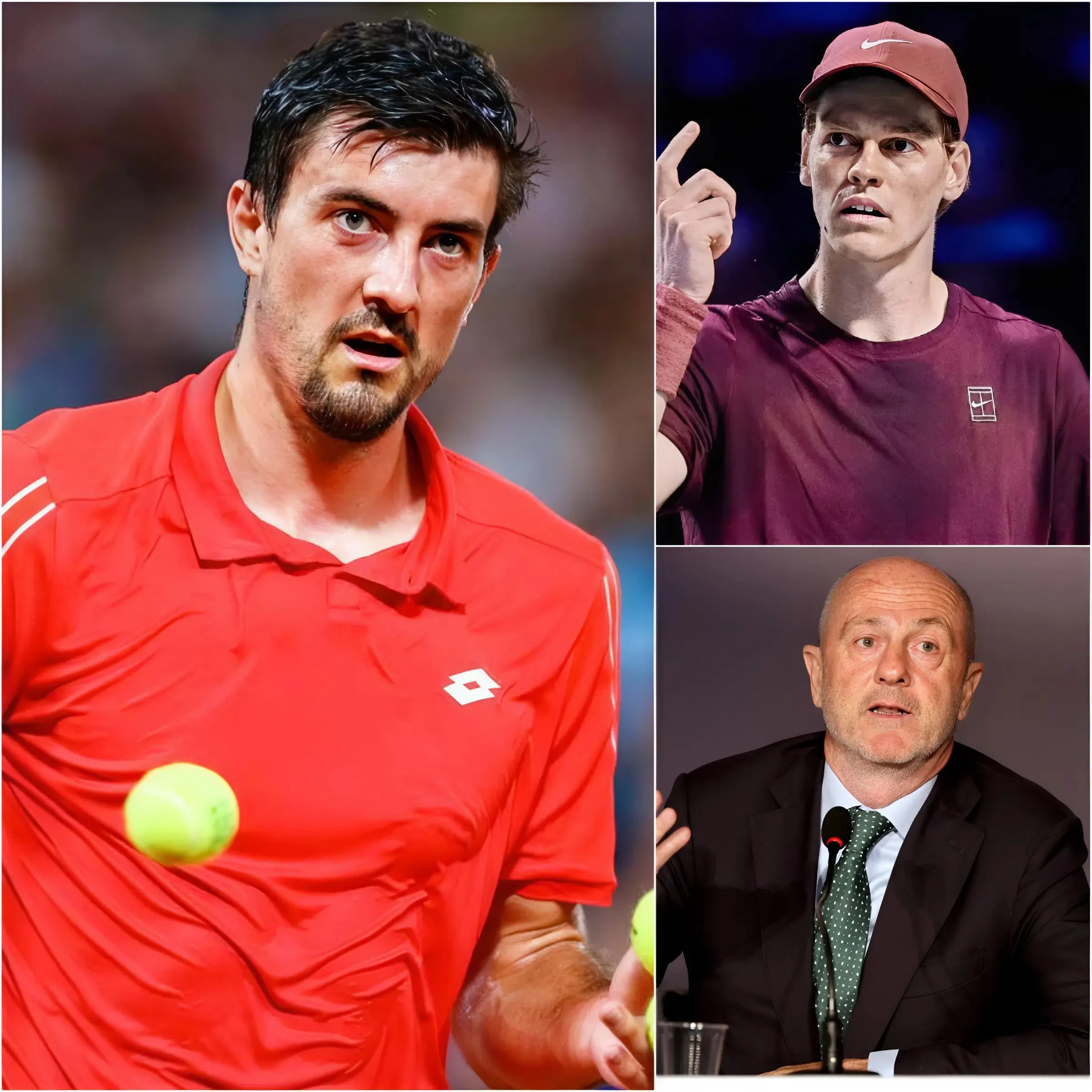 Cover Image for CONTROVERSY ERUPTS JUST BEFORE THE MATCH: “They’re all nothing but flatterers. I demand fairness.” Sebastian Ofner filed an official complaint with the Italian Open council, refusing to accept the Round 2 schedule against Jannik Sinner. “