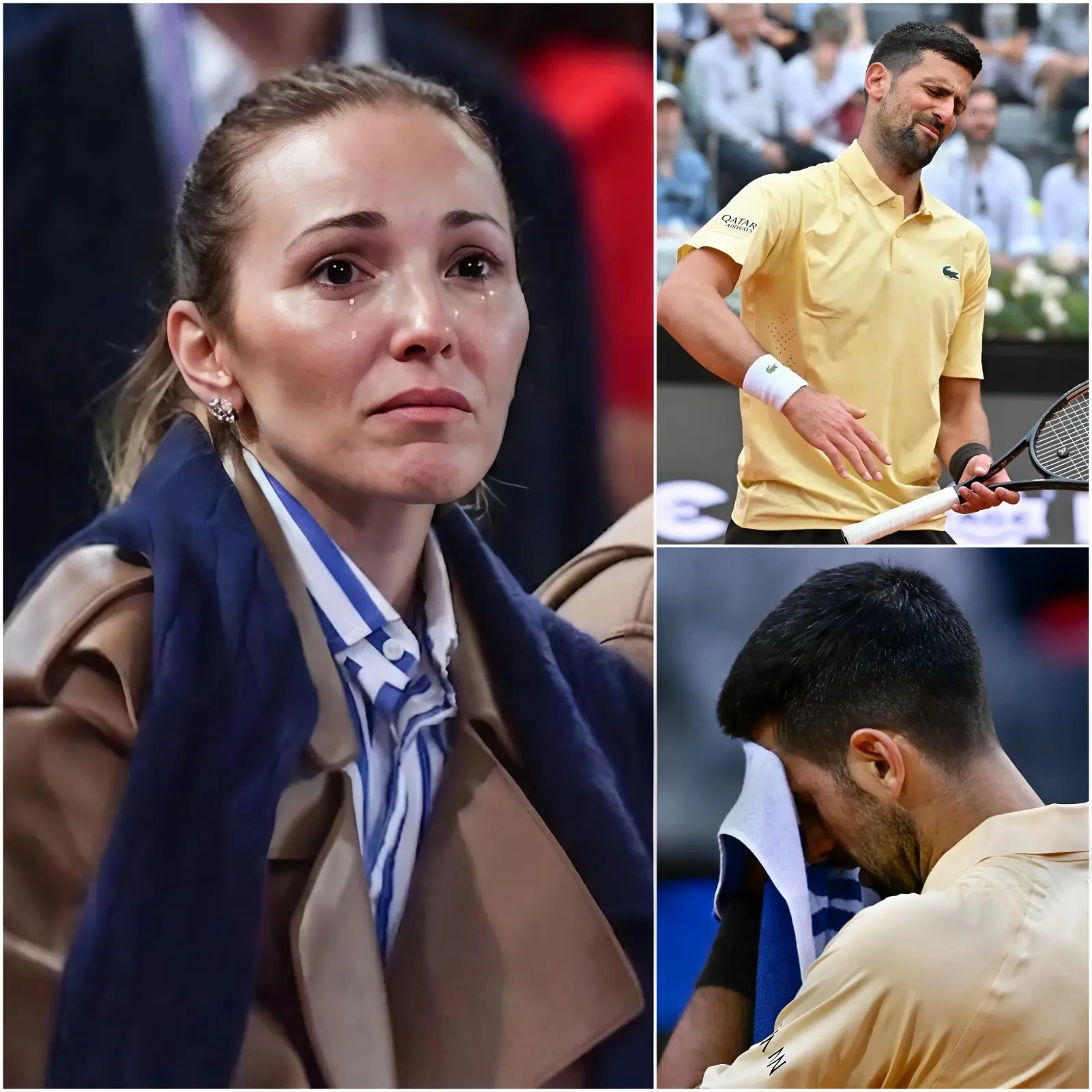 Cover Image for 😢🚨BREAKING NEWS: “I’m sorry for letting everyone down.” Jelena Djokovic spoke out in defense of her husband after his shocking loss in the round of 64 at the 2026 Italian Open, deeply moving fans.