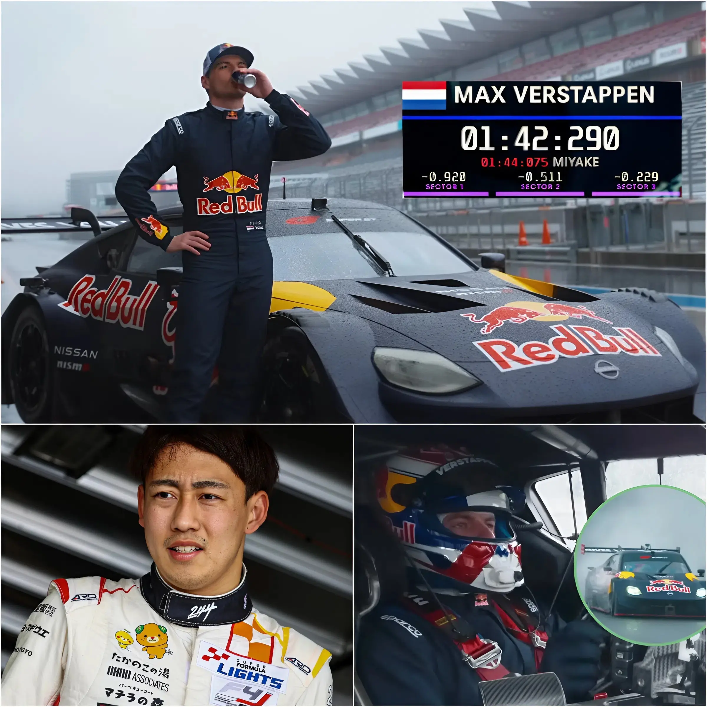 Cover Image for “IS HIJ WEL EEN MENS?!” — Atsushi Miyake was volledig sprakeloos nadat hij Max Verstappen iets zag bereiken wat de Japanse autosportwereld als “onmogelijk” beschouwt. Tijdens zijn allereerste meters achter het stuur van de GT500