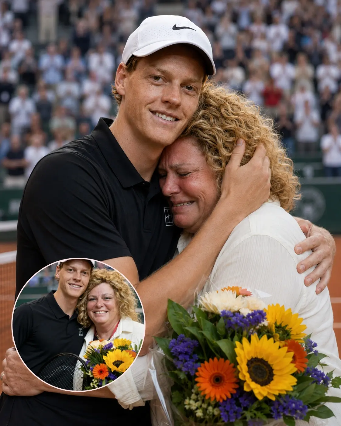 Cover Image for 🏆 ULTIMO AGGIORNAMENTO: “Questa vittoria è per te, mamma. Buona Festa della Mamma!” — Jannik Sinner commuove il pubblico dedicando il suo emozionante trionfo al terzo set su Sebastian Ofner a sua madre!