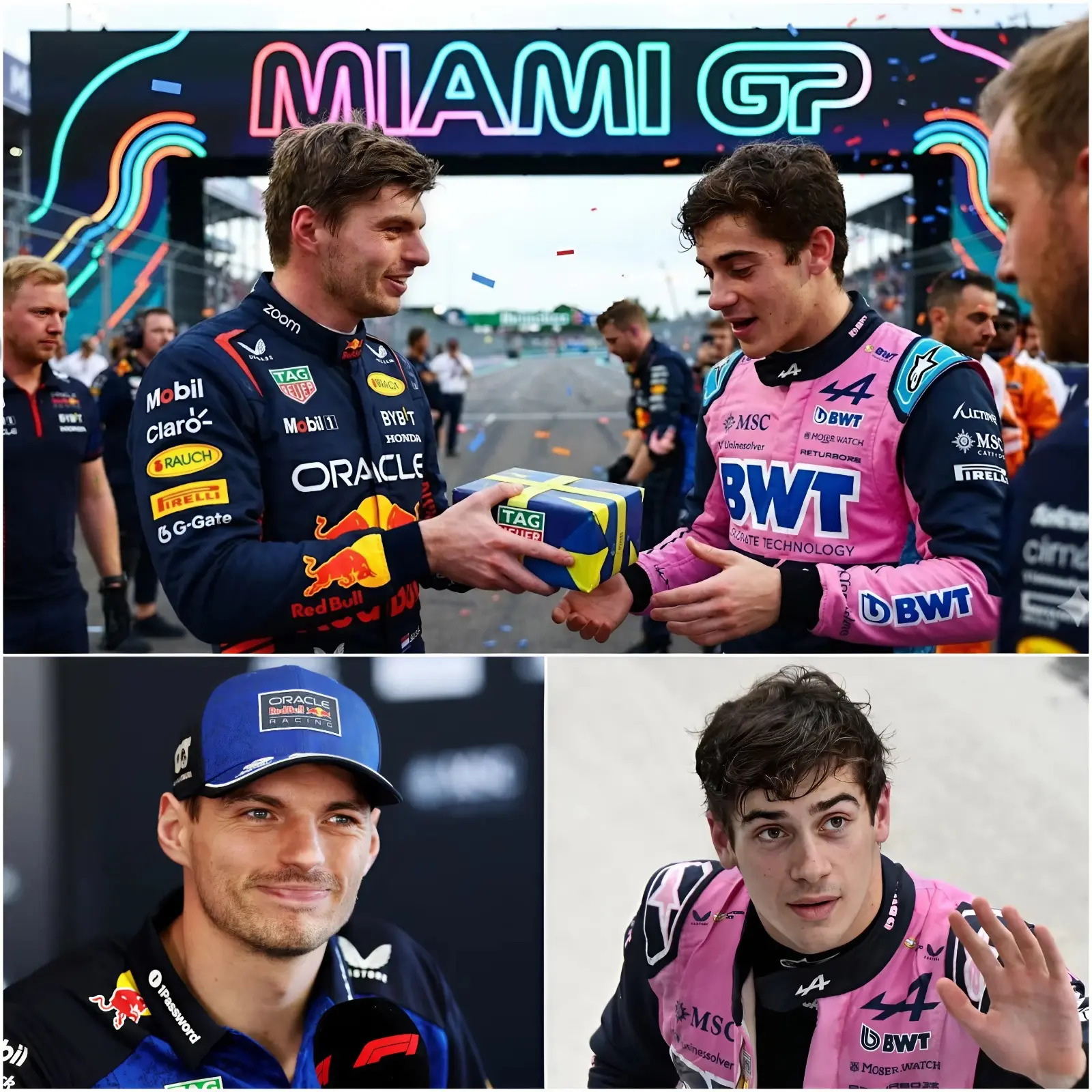 Cover Image for Hace 5 minutos 🔥 Franco Colapinto acaba de conmover profundamente a toda la comunidad de la F1… y ha dejado a millones de fans conteniendo la respiración esperando el regalo “especial” que le entregó a Max Verstappen justo después del GP de Miami.