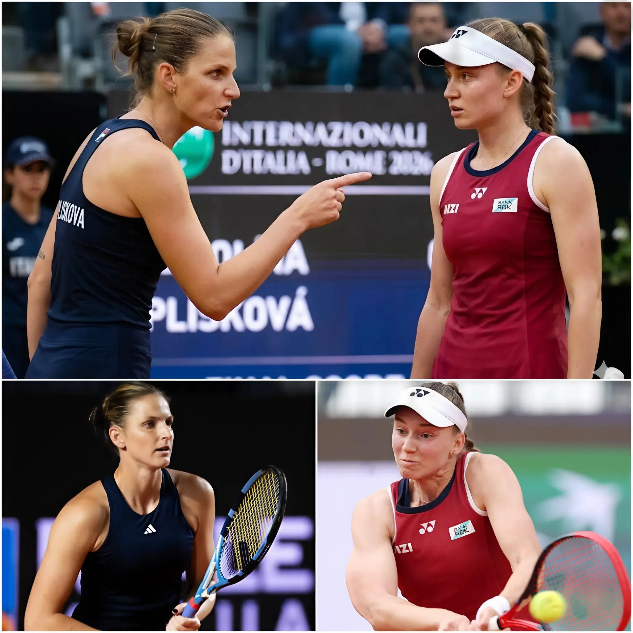 Cover Image for 🚨🚨“¡LA SORPRENDIERON HACIENDO TRAMPA!” — Karolína Plíšková explotó con graves acusaciones contra Elena Rybakina tras una amarga derrota en el Rome Open.