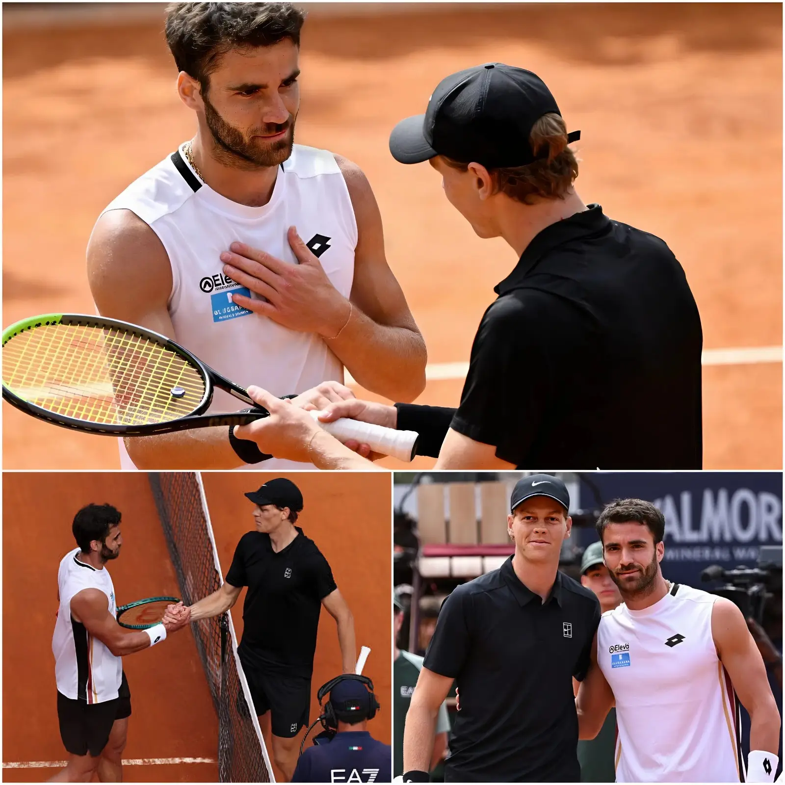 Cover Image for 🎾💙 Después del intenso partido en el Italian Open 2026, en el que Jannik Sinner acababa de vivir una hora de batalla impresionante contra Andrea Pellegrino, el público pensó que todo había terminado como en cualquier otro encuentro. Pero no fue así.