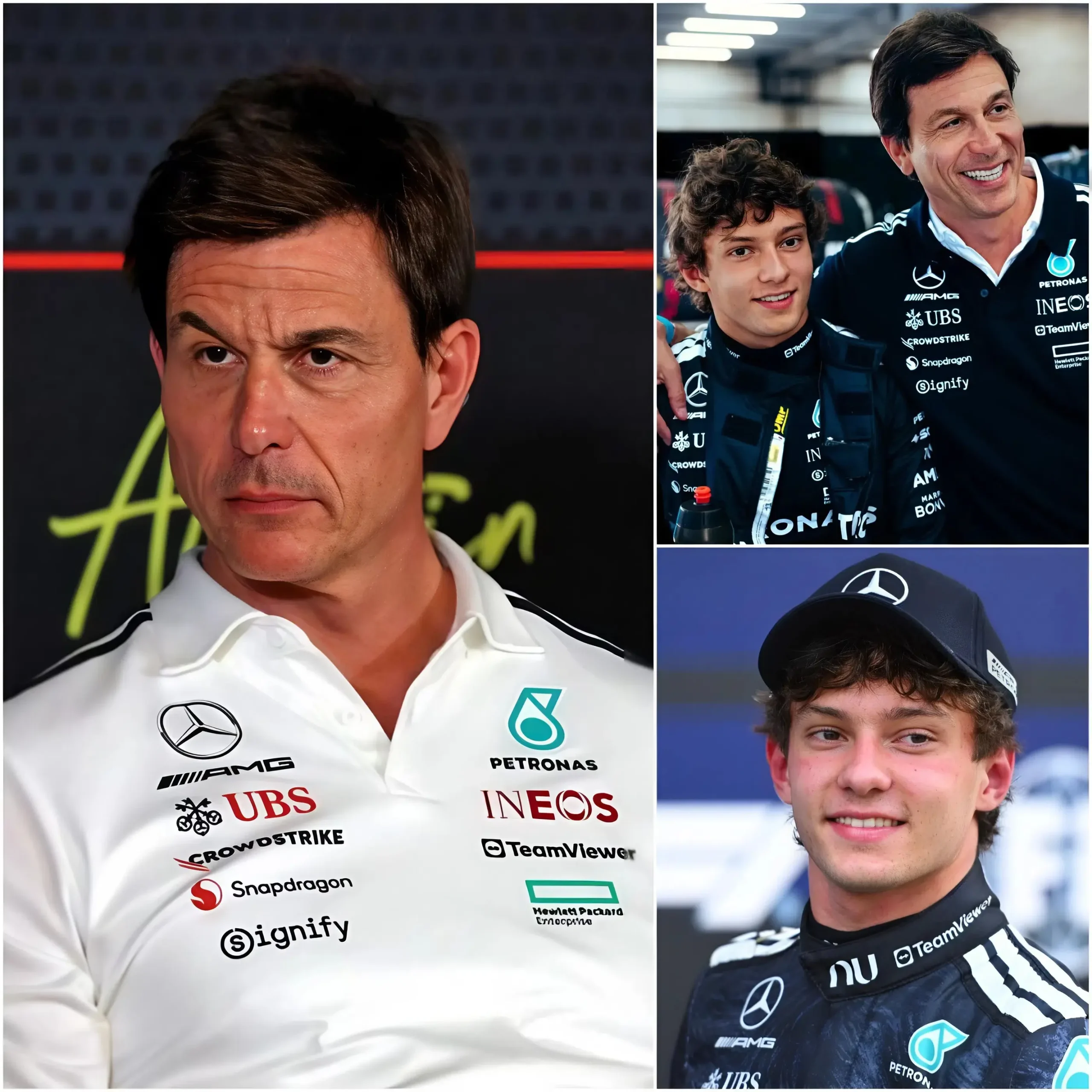 Cover Image for 🚨 “NON VOGLIAMO DISTRUGGERLO TROPPO PRESTO.” — La dichiarazione di Toto Wolff su Kimi Antonelli ha sorpreso l’intera comunità della F1 😳