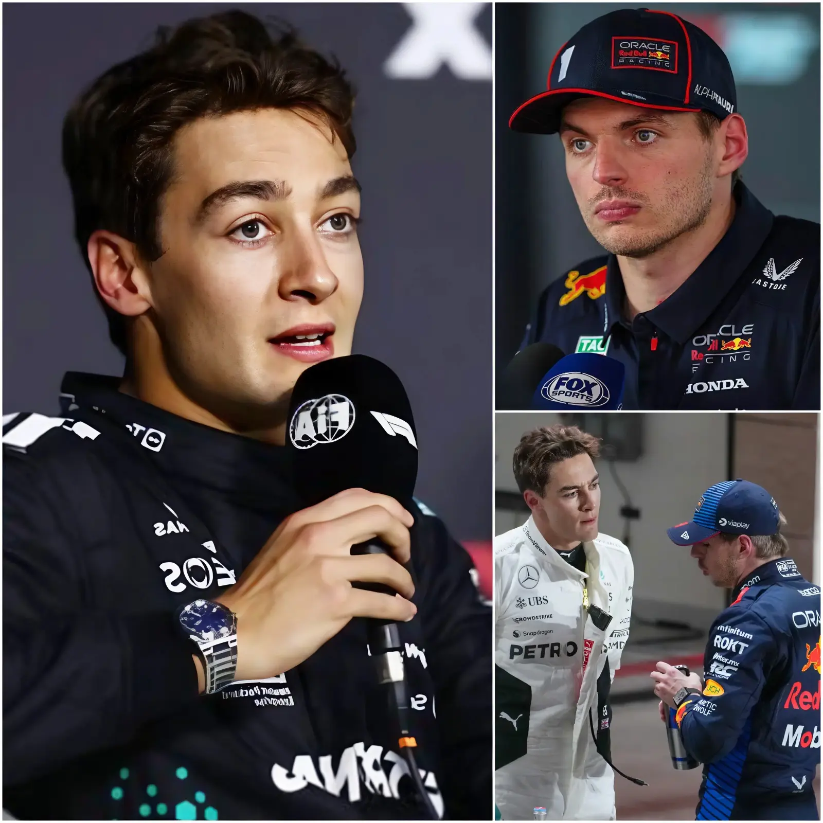 Cover Image for “HE’S NOT EVEN ON MY LEVEL TO BE COMPARED TO ME” – George Russell ignited a massive storm after bluntly declaring he had “no reason to talk to someone who is 54 points behind him,” implicitly suggesting Max Verstappen is no longer on the same level — a shocking, arrogant statement that is now triggering intense debate across the entire F1 world! 👇👇👇