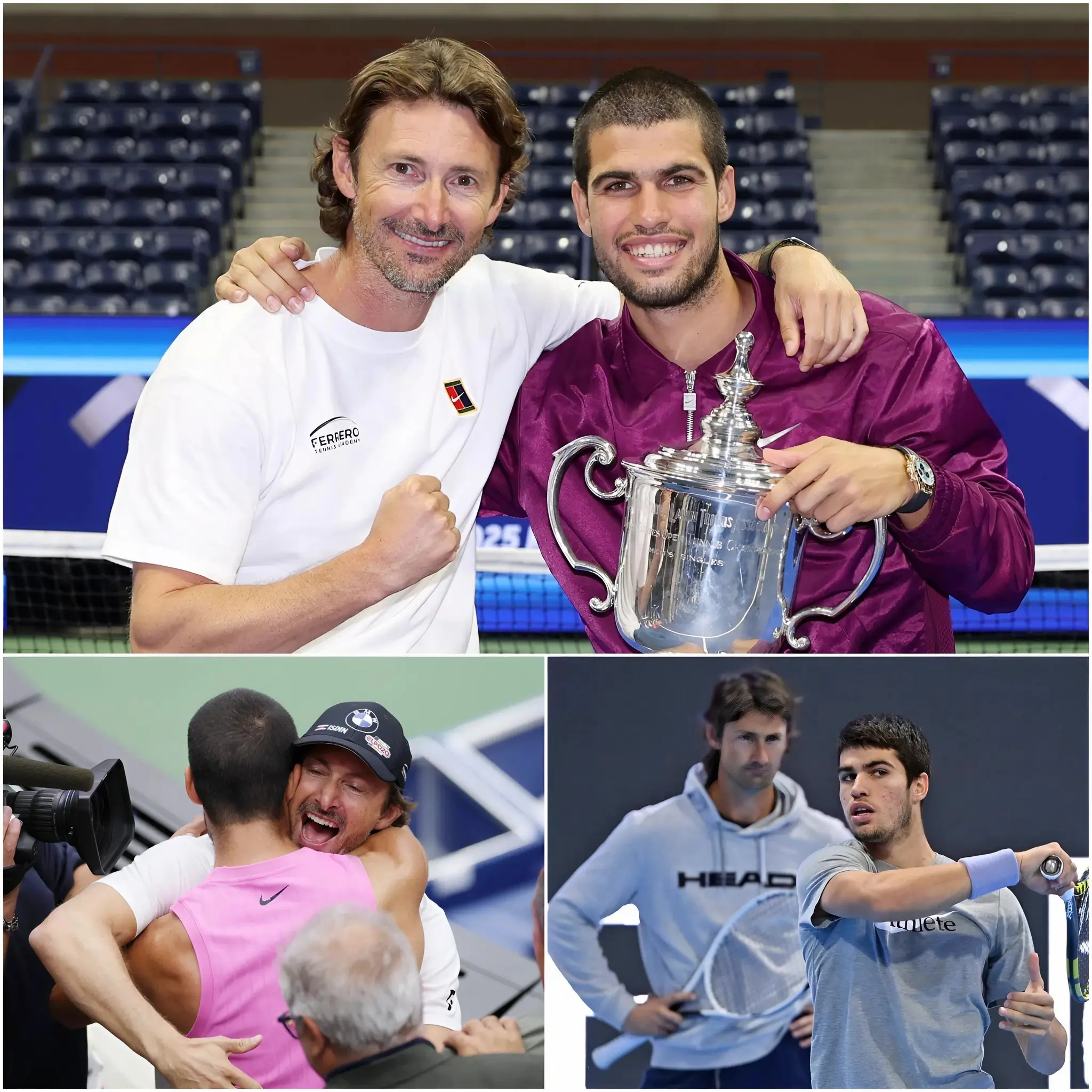 Cover Image for 🔥 “REALMENTE ME SIENTO MUY AFORTUNADO DE HABER TRABAJADO CON ÉL.” Juan Carlos Ferrero habló con profunda emoción sobre Carlos Alcaraz, destacando: “Él es el corazón de todo lo que compartimos.