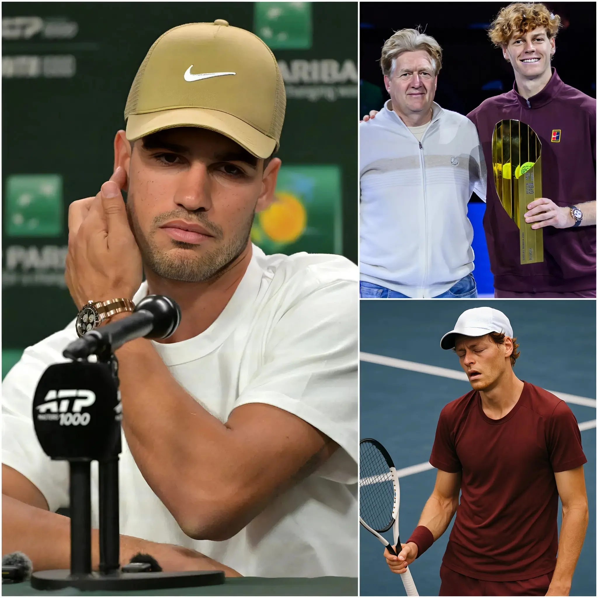 Cover Image for 🎾💥 EL MUNDO DEL TENIS QUEDÓ CONMOVIDO: Carlos Alcaraz emocionó profundamente a los aficionados con un mensaje lleno de apoyo a Jannik Sinner tras la triste noticia sobre la familia del italiano. Pocas horas después