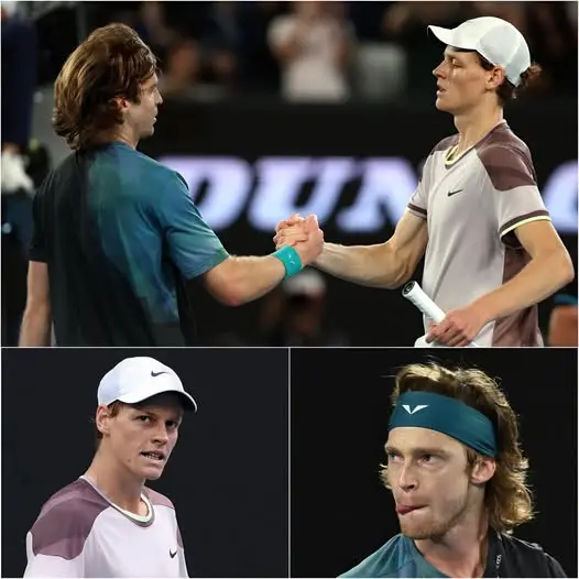 Cover Image for 😱🎾 “I truly feel like I have absolutely no solution… He’s on a completely different level!” — Andrey Rublev left completely devastated after his crushing defeat to Jannik Sinner at the Italian Open with a dominant scoreline of 6-2, 6-4.