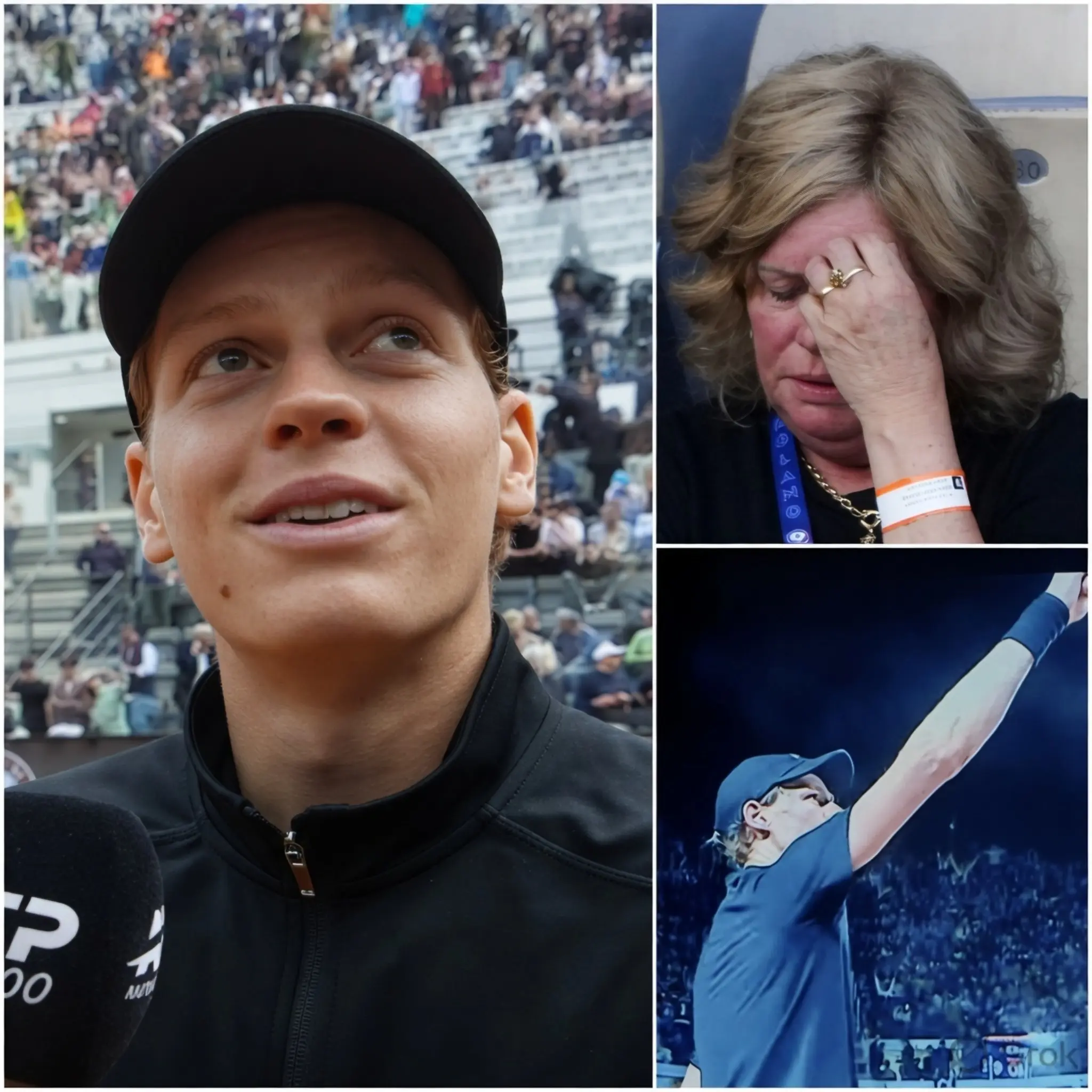 Cover Image for ❤️🎾 “This triumph is for my mother…” Jannik Sinner could scarcely hold back his emotion when asked about his hard-fought semi-final win over Daniil Medvedev. In a deeply touching moment, the world No. 1 revealed that his mother had been by his side throughout the long rain delay — anxiously watching every point, her face filled with concern.
