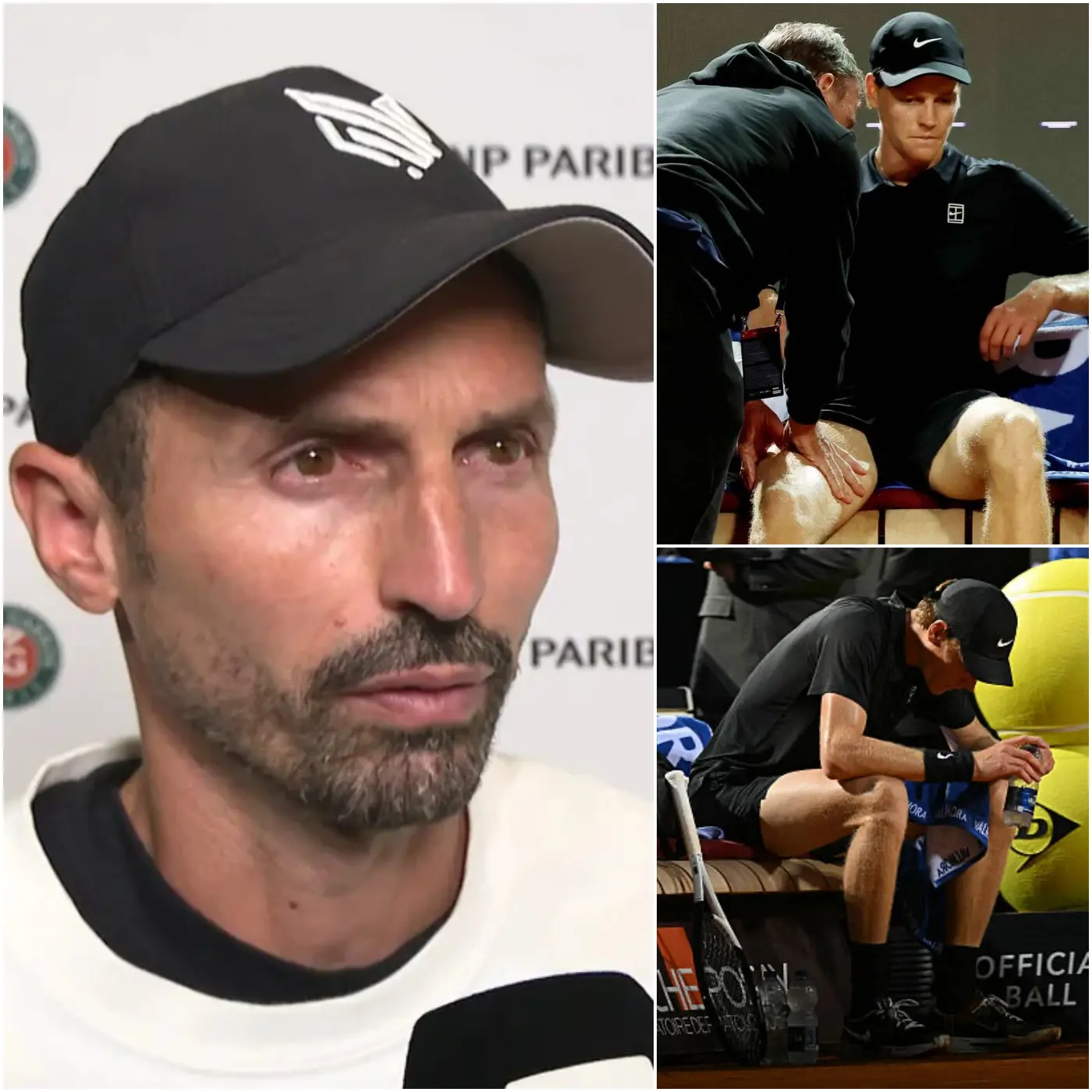 Cover Image for 🚨15 MINUTES AGO: Coach Simone Vagnozzi has revealed the current condition of Jannik Sinner. Right after the match was suspended