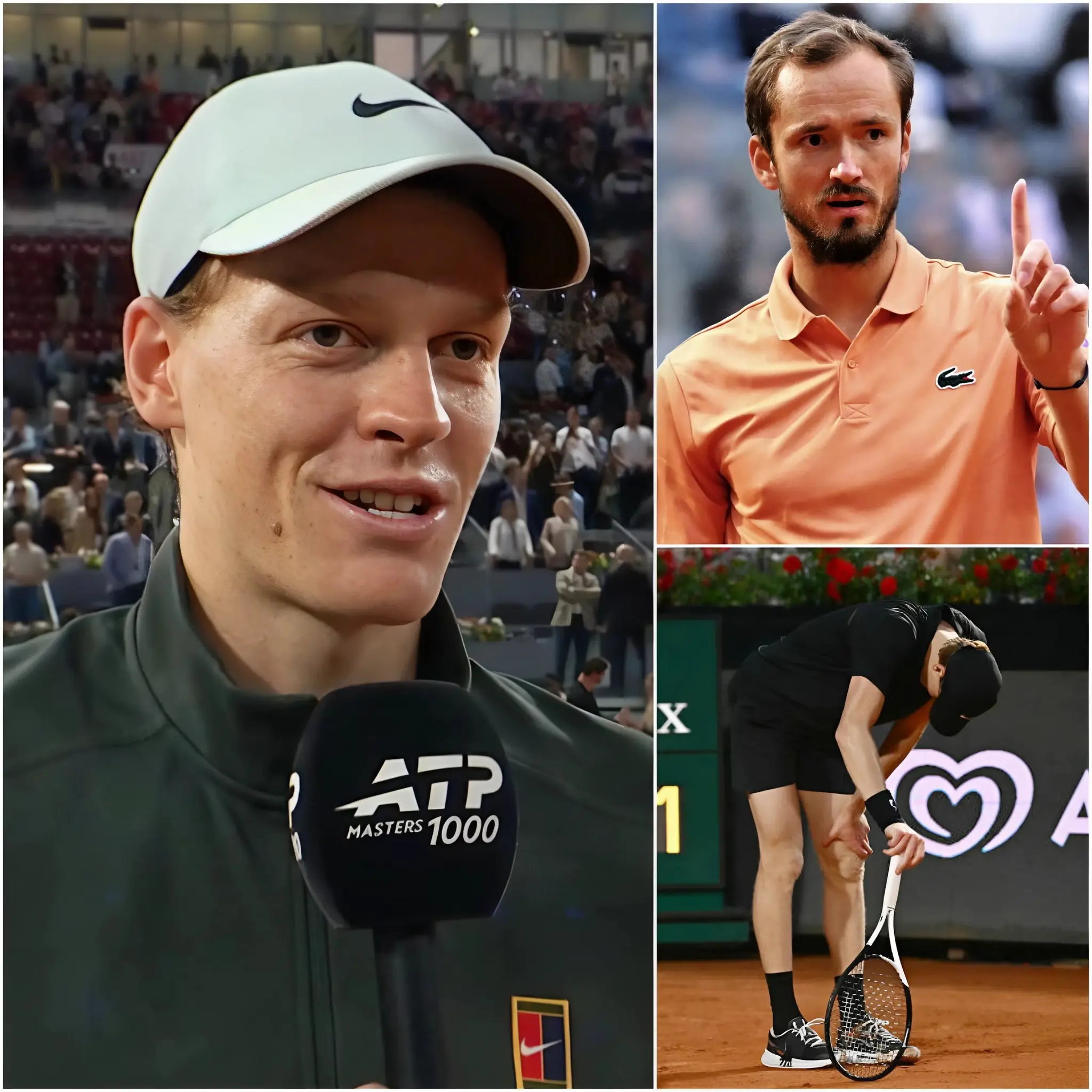 Cover Image for 🔥“They’re protecting him! Why does the match stop whenever he gets injured…?” Daniil Medvedev roared, his face contorted with rage, hurling direct and scathing accusations at the organizers of the Internazionali d’Italia