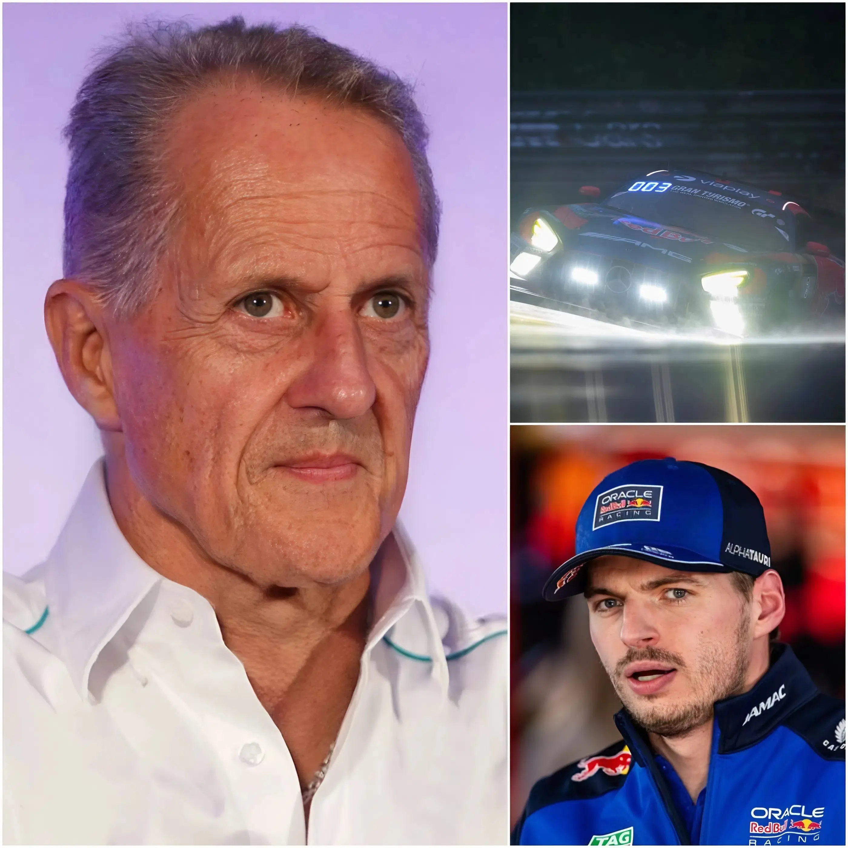 Cover Image for 🚨 “SENZA MAX VERSTAPPEN, NON CI SAREBBE NESSUNA LEGGENDA!” – Michael Schumachera stento riusciva a contenere l’emozione dopo aver assistito alla performance di Verstappen, che ha lasciato l’intero Nürburgring con il fiato sospeso. Nelle condizioni di pista bagnata più pericolose della stagione – quando la maggior parte dei piloti è costretta a rallentare per paura di perdere il controllo