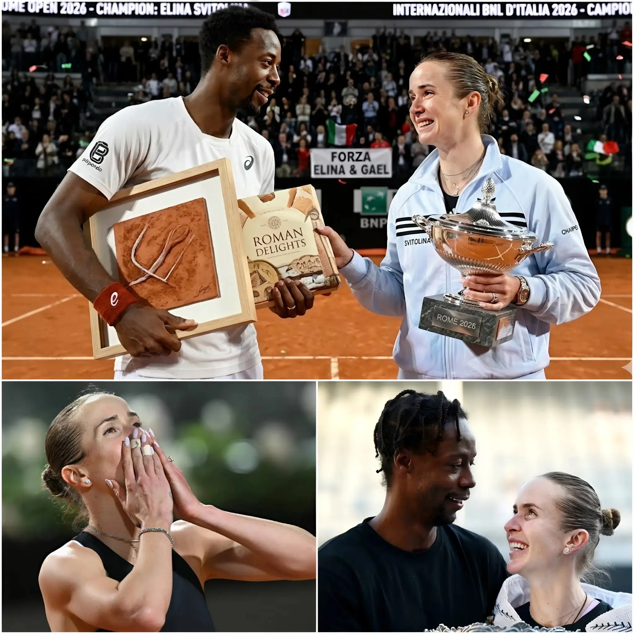 Cover Image for 💖BREAKING: Gaël Monfils has shaken the tennis world… and left everyone breathless waiting for the “special” gift he prepared for Elina Svitolina after her victory in the final in Rome. When Gaël Monfils entered with an elegant black box in his hands, he walked directly to his wife and said loudly: “This is for you. Open it.”