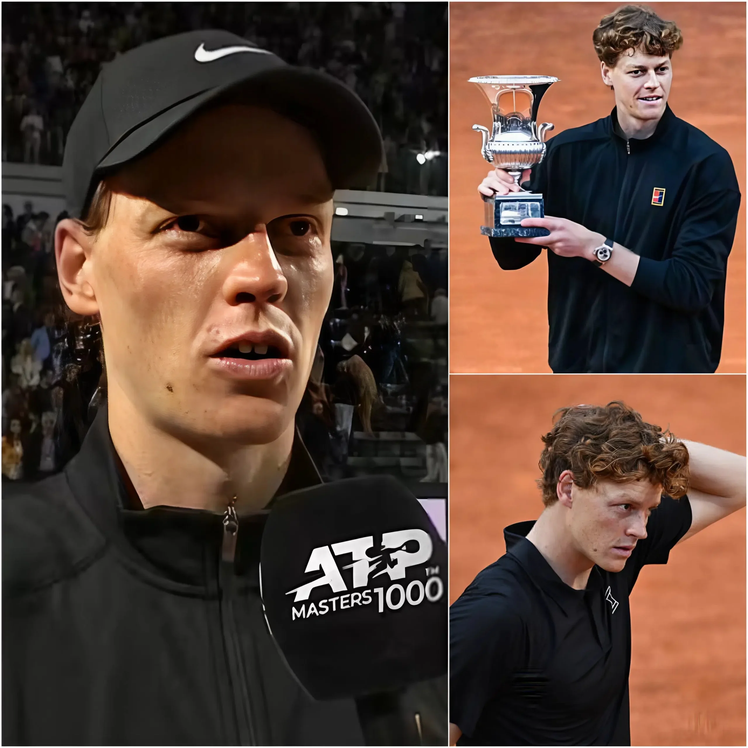 Cover Image for 🎾🇮🇹 “Per me questa non è solo una vittoria… è una sacra responsabilità che porto per il mio Paese!” — Dopo una prestazione dominante con la vittoria per 6-4, 6-4 agli Open d’Italia, Jannik Sinner non è finito a festeggiare come tutti si aspettavano.