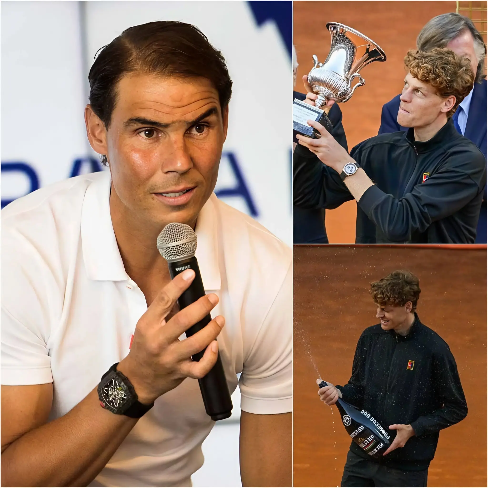 Cover Image for 🔥🎾 “JANNIK SINNER È UNICO NEL SUO GENERE!” — Rafael Nadal manda in delirio il mondo del tennis tessendo pubblicamente le lodi di Sinner, dopo che la giovane stella ha completato la collezione di tutti e 9 i titoli Masters 1000.
